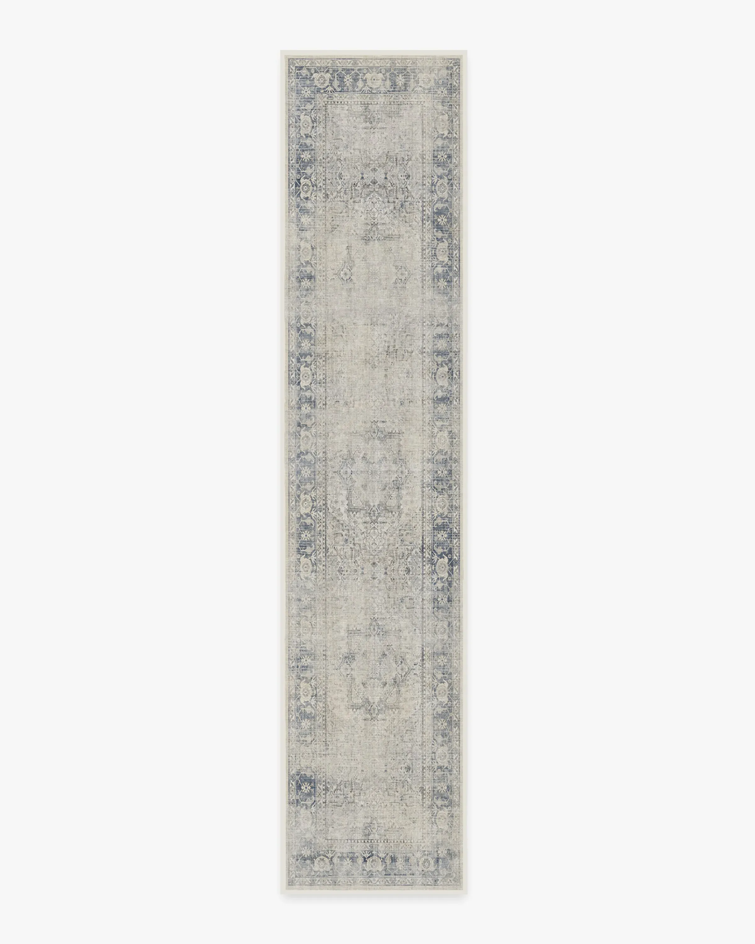 Runner Area Rug Machine Washable - Blue Quartz