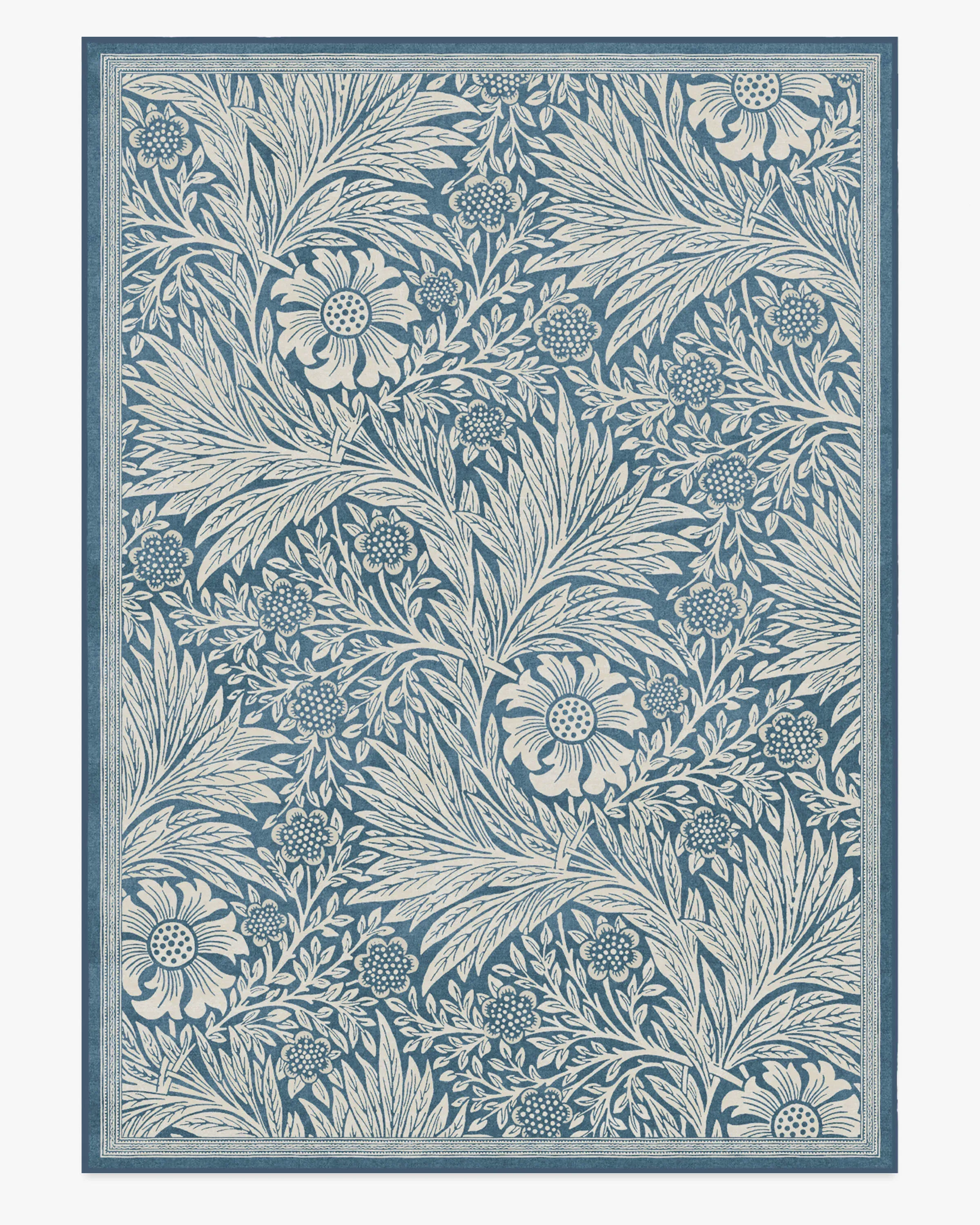 Runner Area Rug Machine Washable - Blue