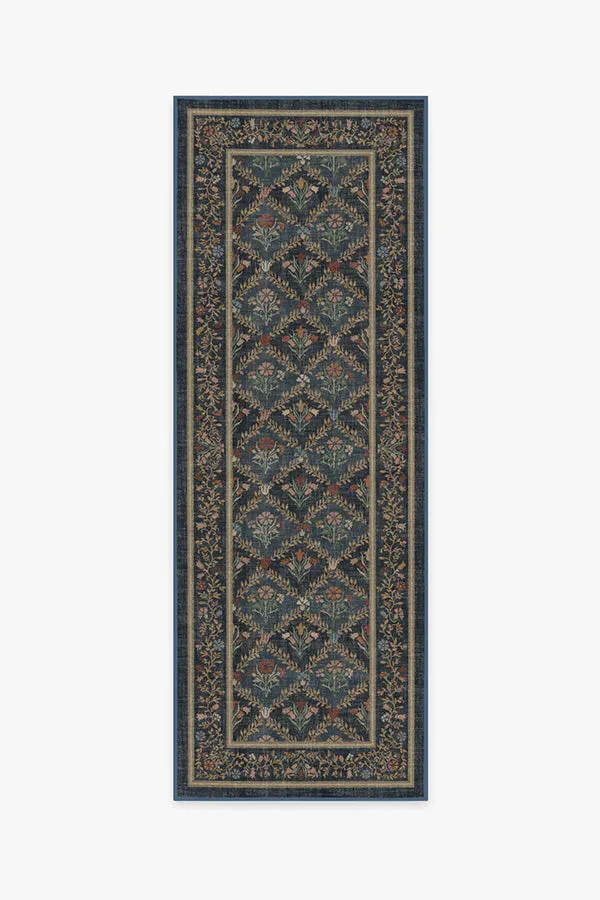 Runner Area Rug Machine Washable - Blue