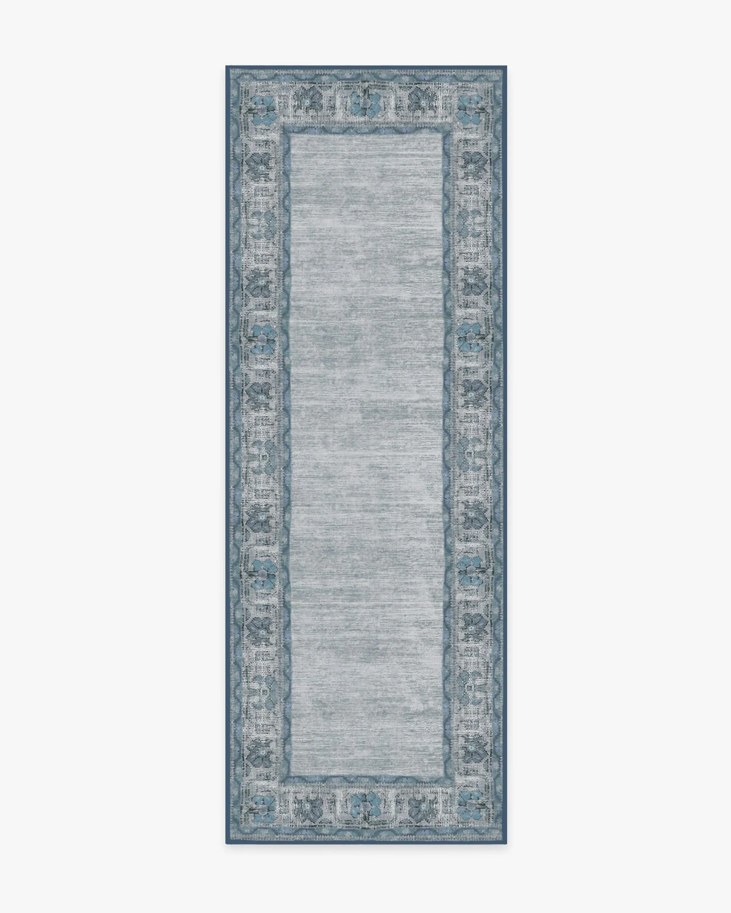Runner Area Rug Machine Washable - Blue