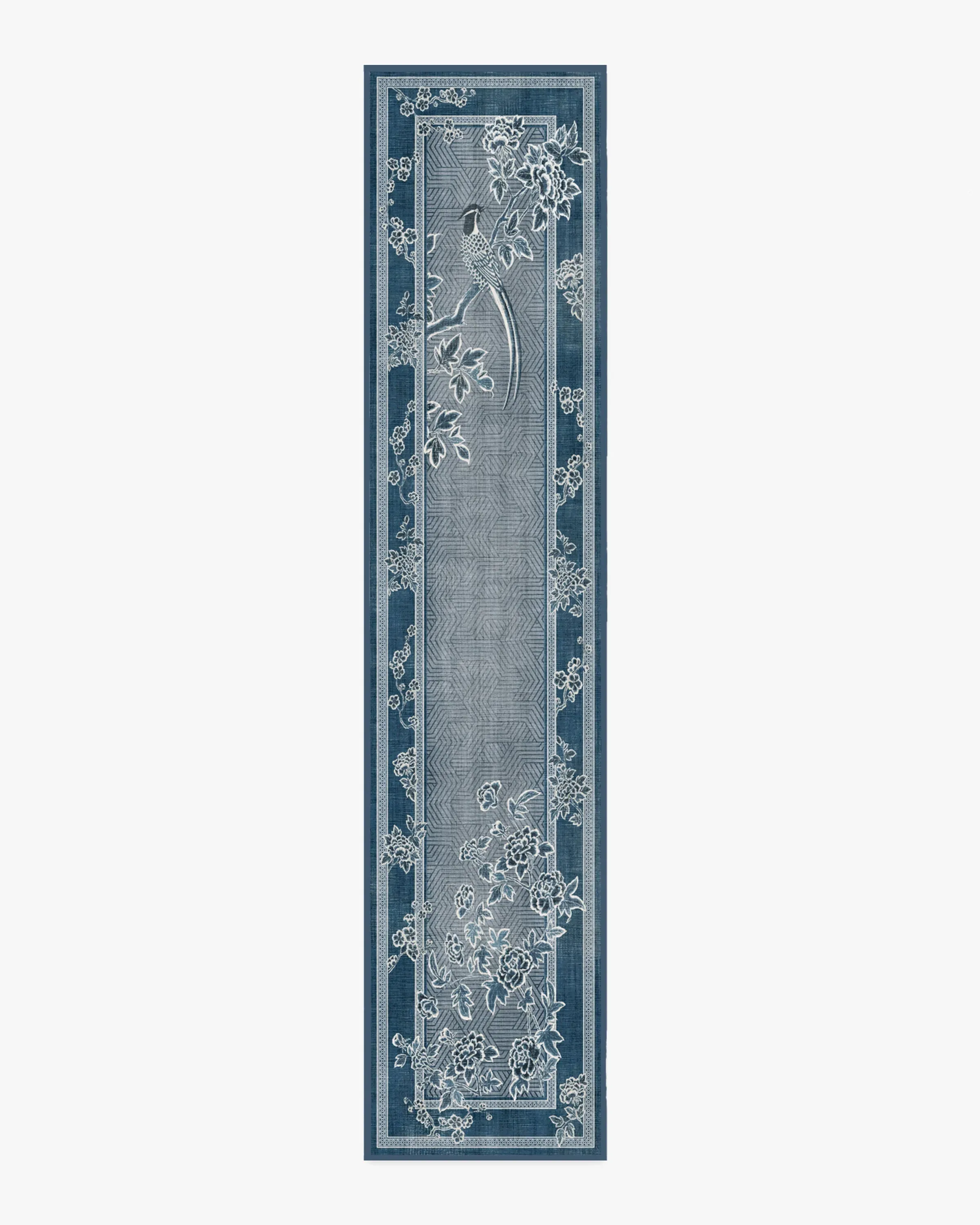 Runner Area Rug Machine Washable - Blue