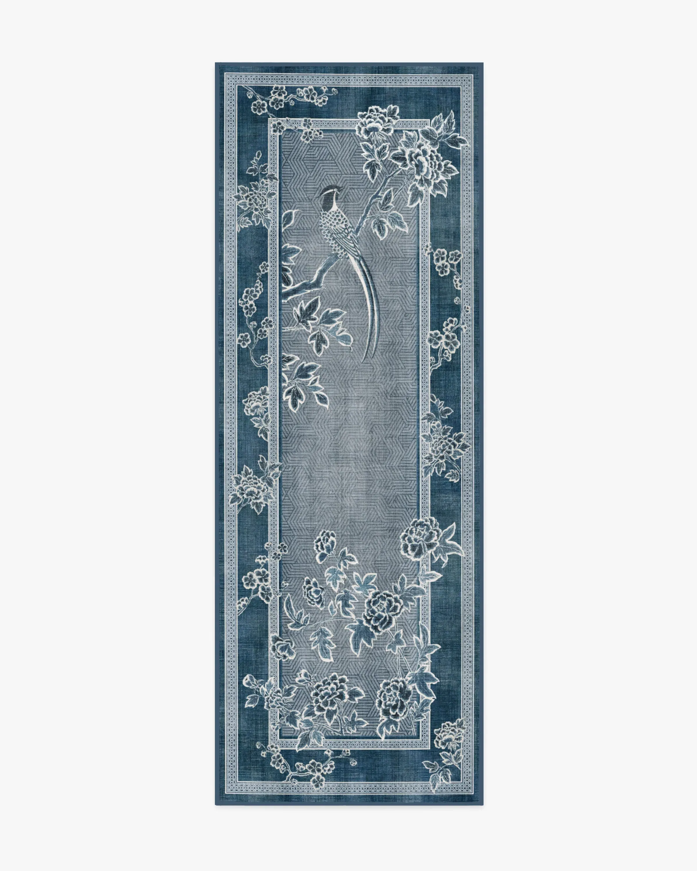 Runner Area Rug Machine Washable - Blue