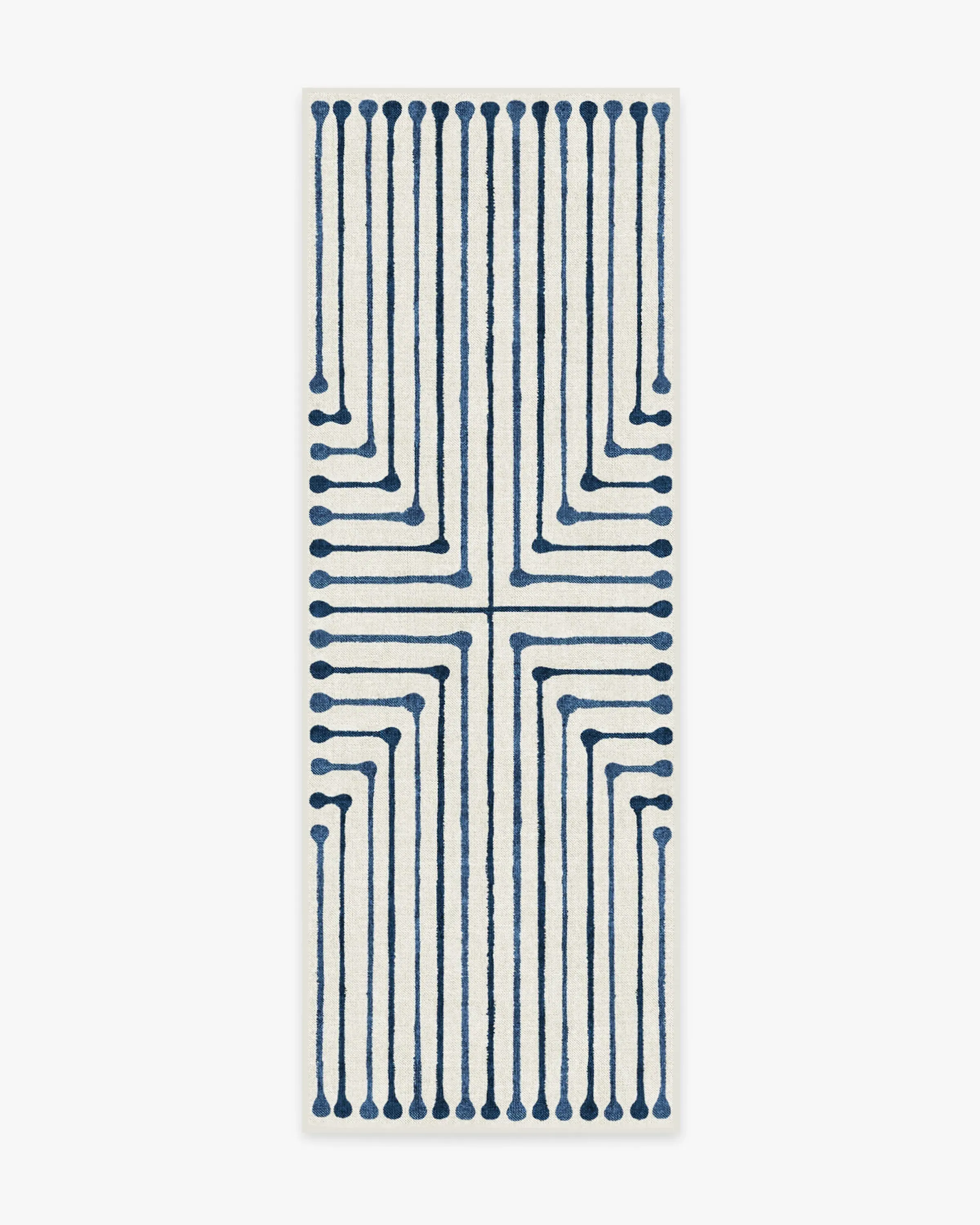 Runner Area Rug Machine Washable - Blue