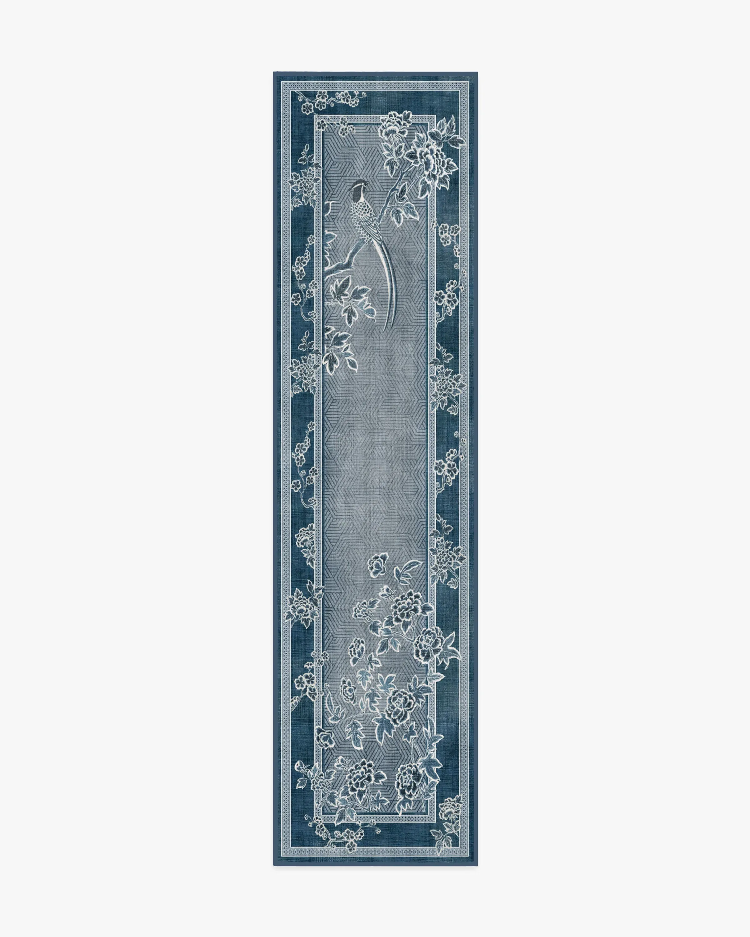 Runner Area Rug Machine Washable - Blue