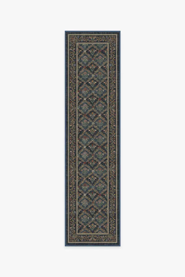 Runner Area Rug Machine Washable - Blue
