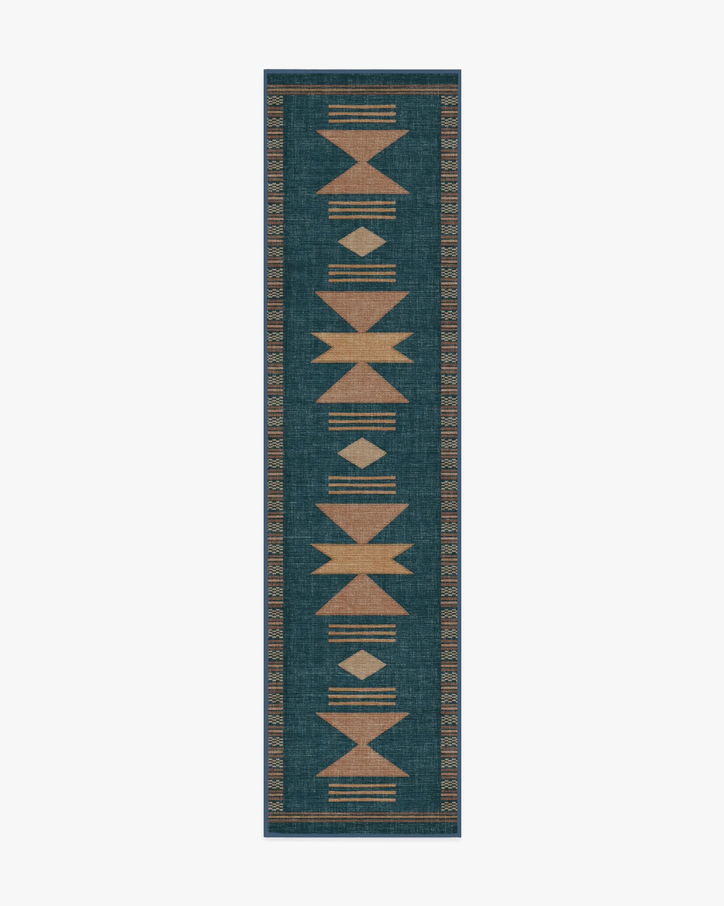Runner Area Rug Machine Washable - Blue
