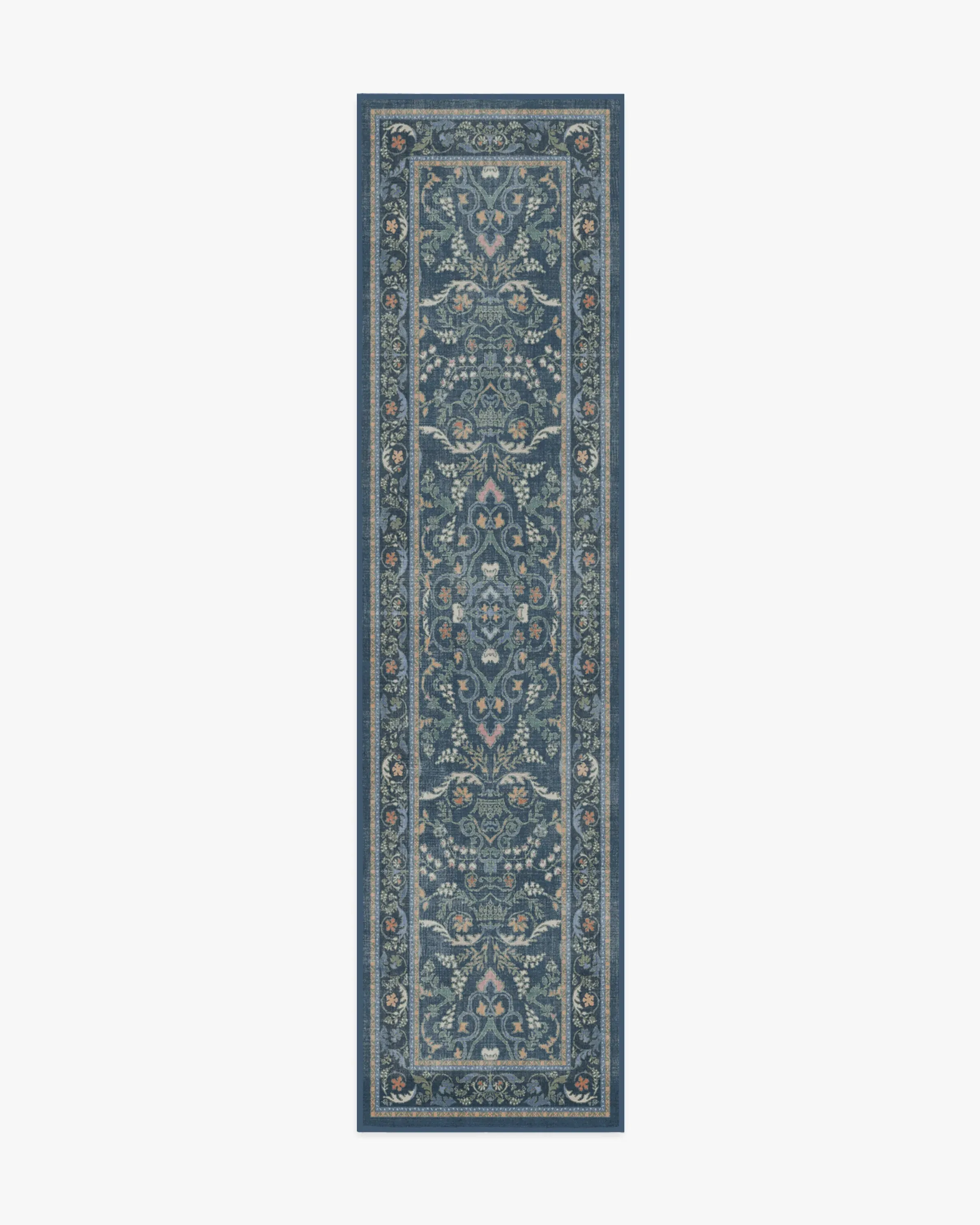Runner Area Rug Machine Washable - Blue