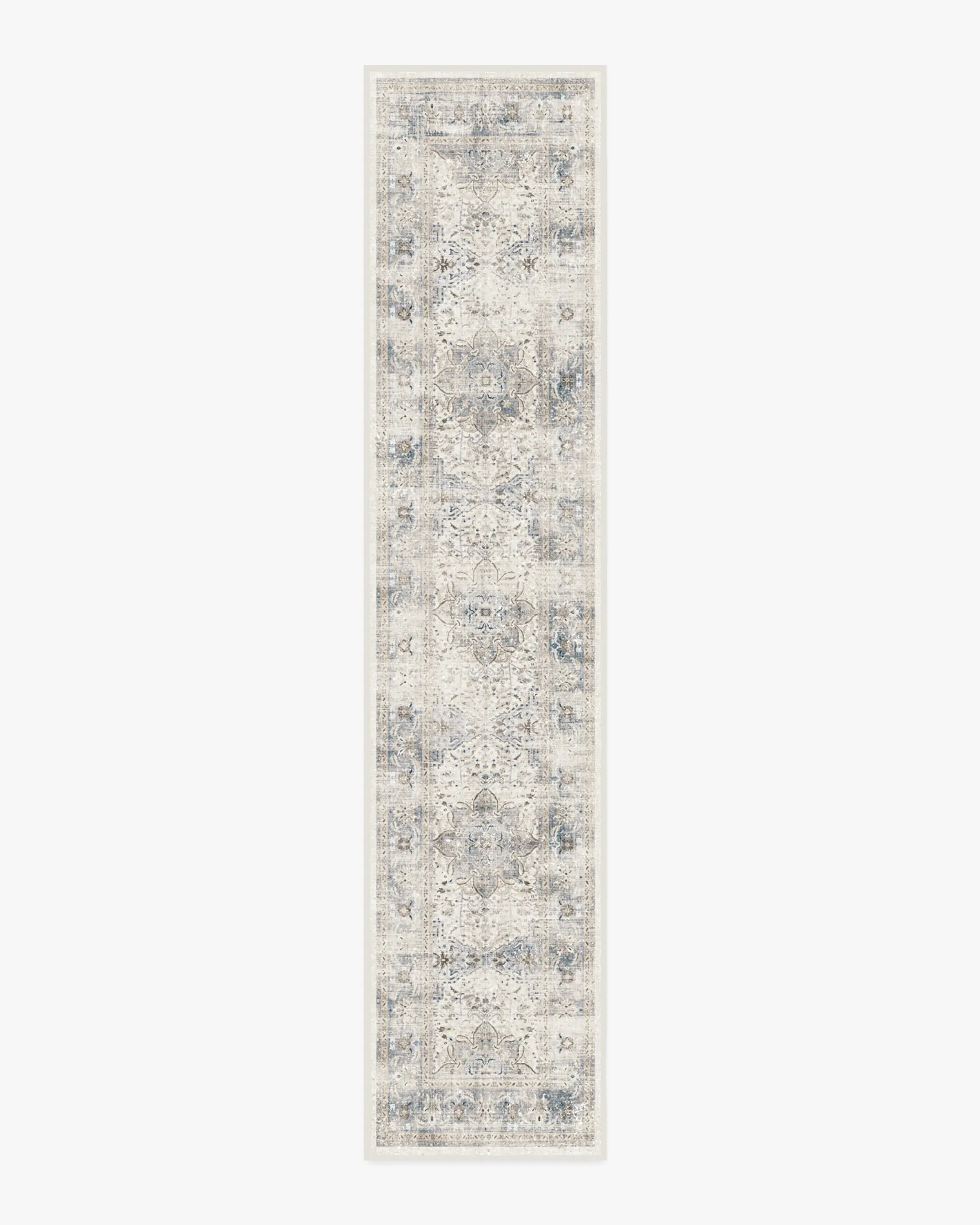 Runner Area Rug Machine Washable - Blue