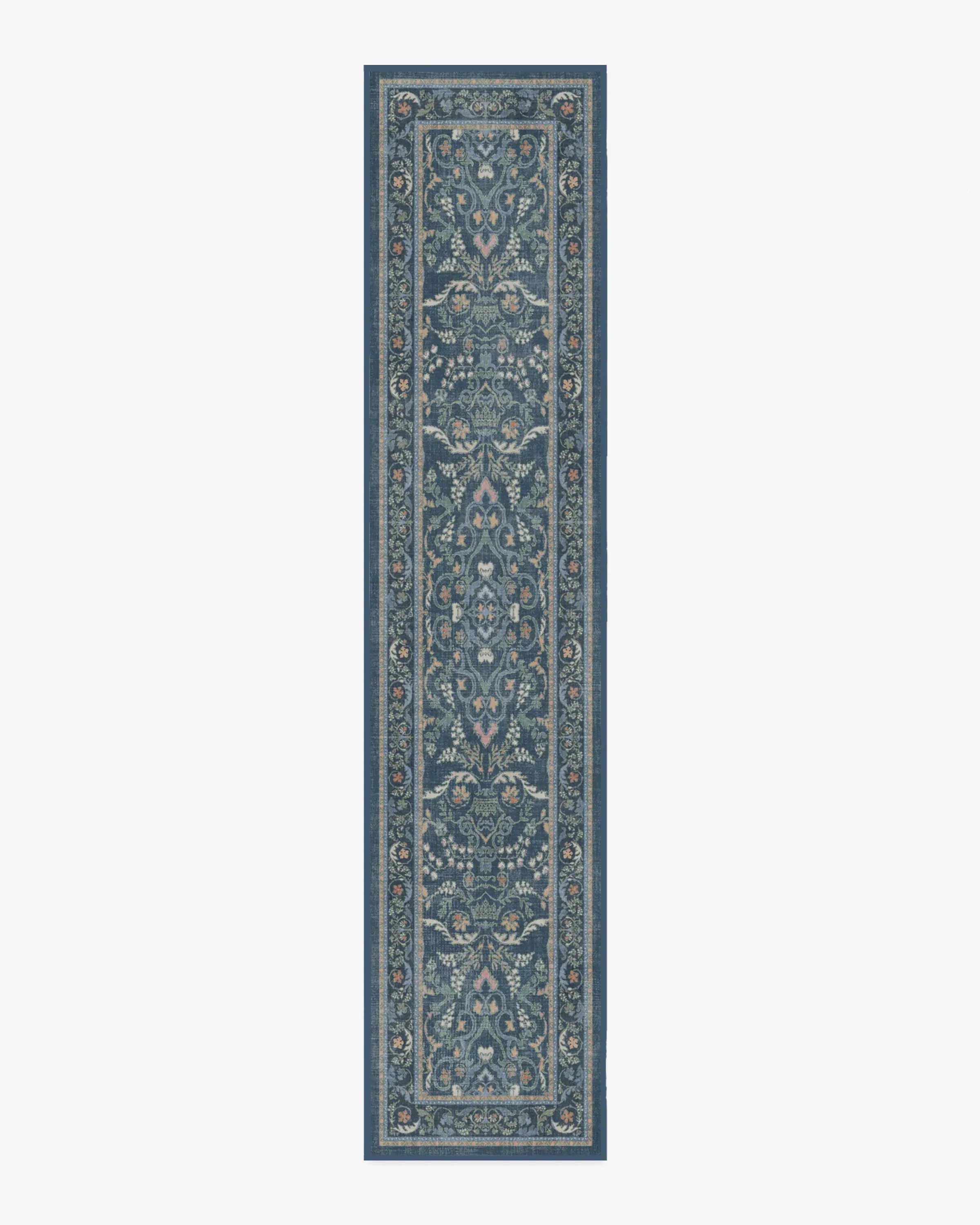 Runner Area Rug Machine Washable - Blue