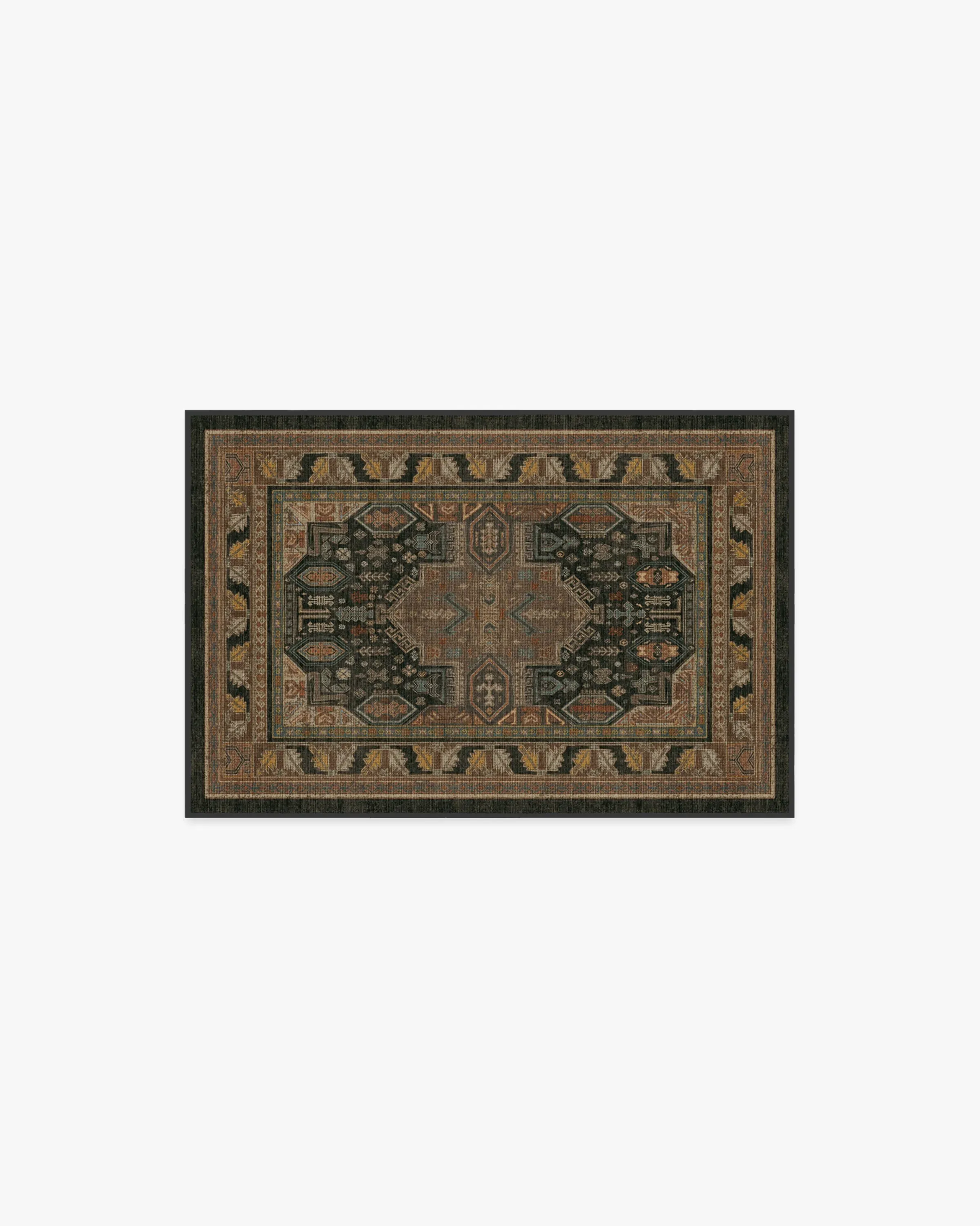 Runner Area Rug Machine Washable - Brown image