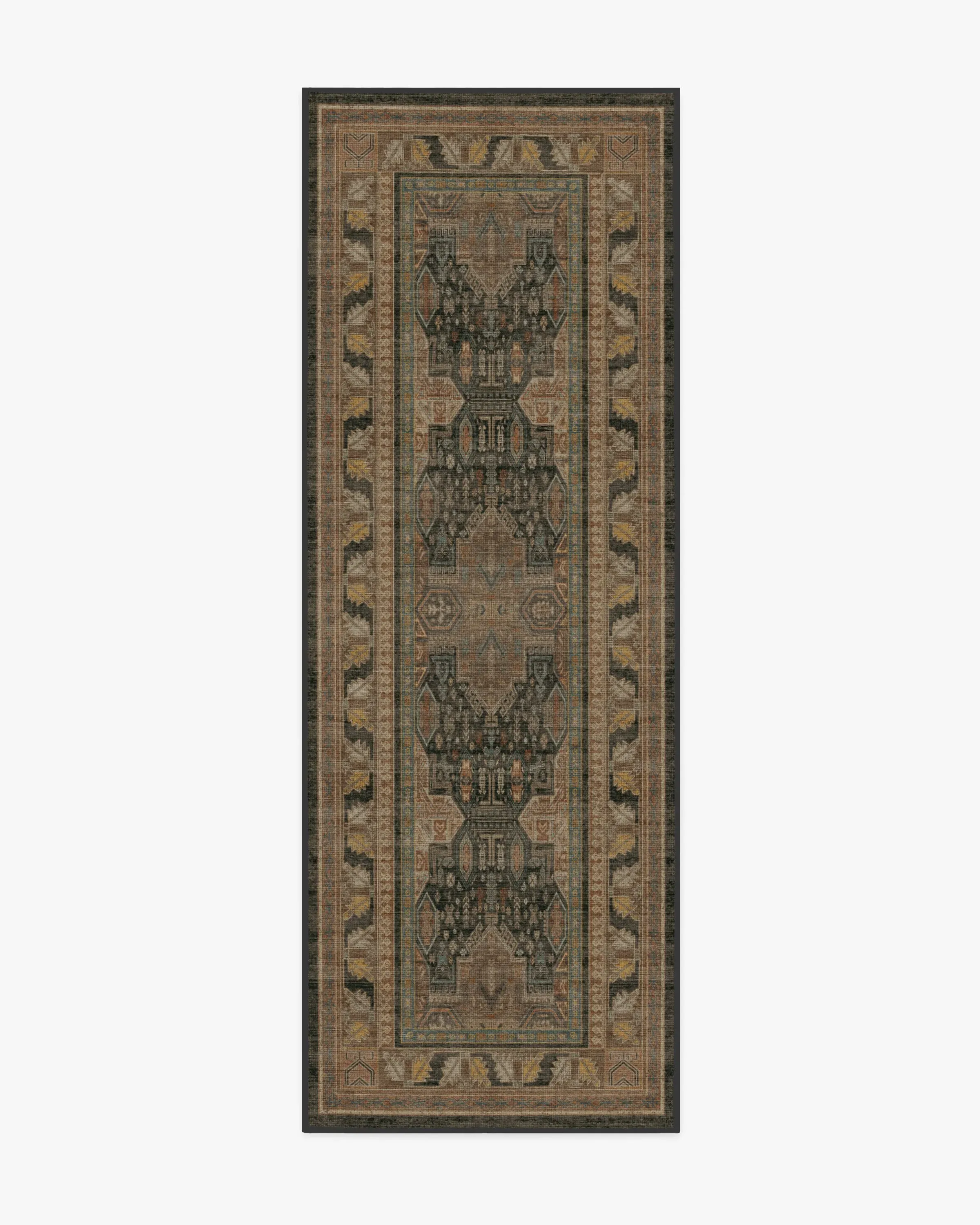 Runner Area Rug Machine Washable - Brown