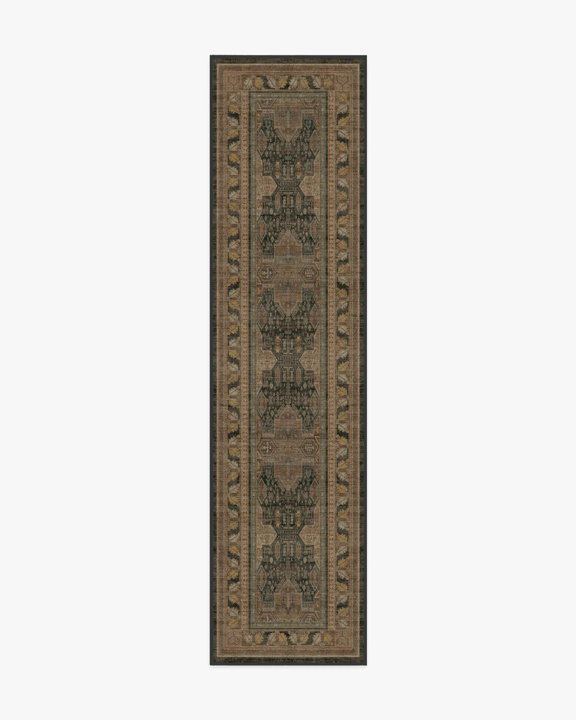 Runner Area Rug Machine Washable - Brown