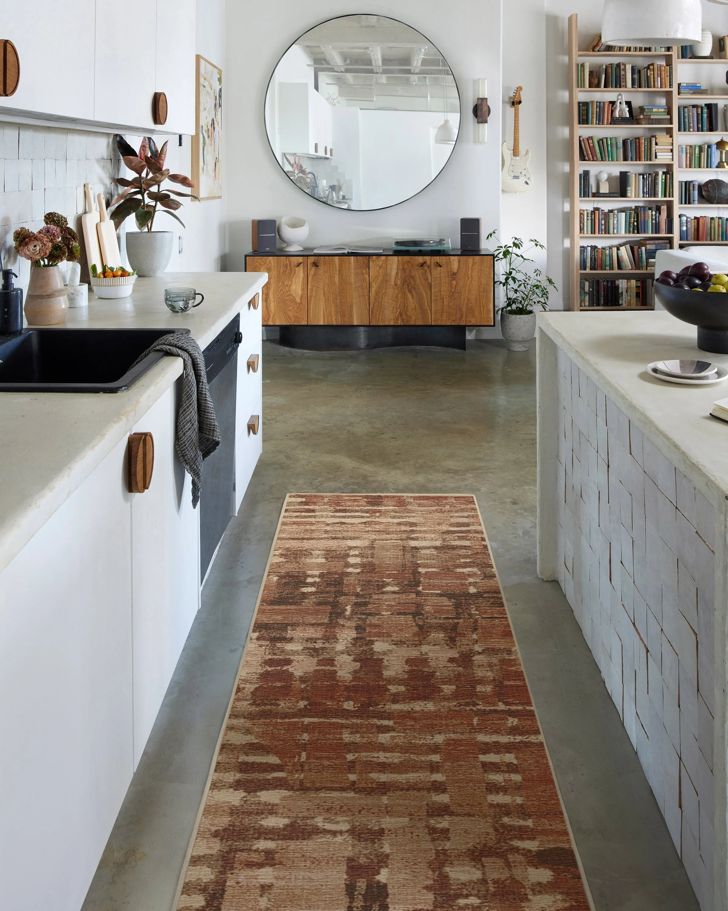 Runner Area Rug Machine Washable - Brown