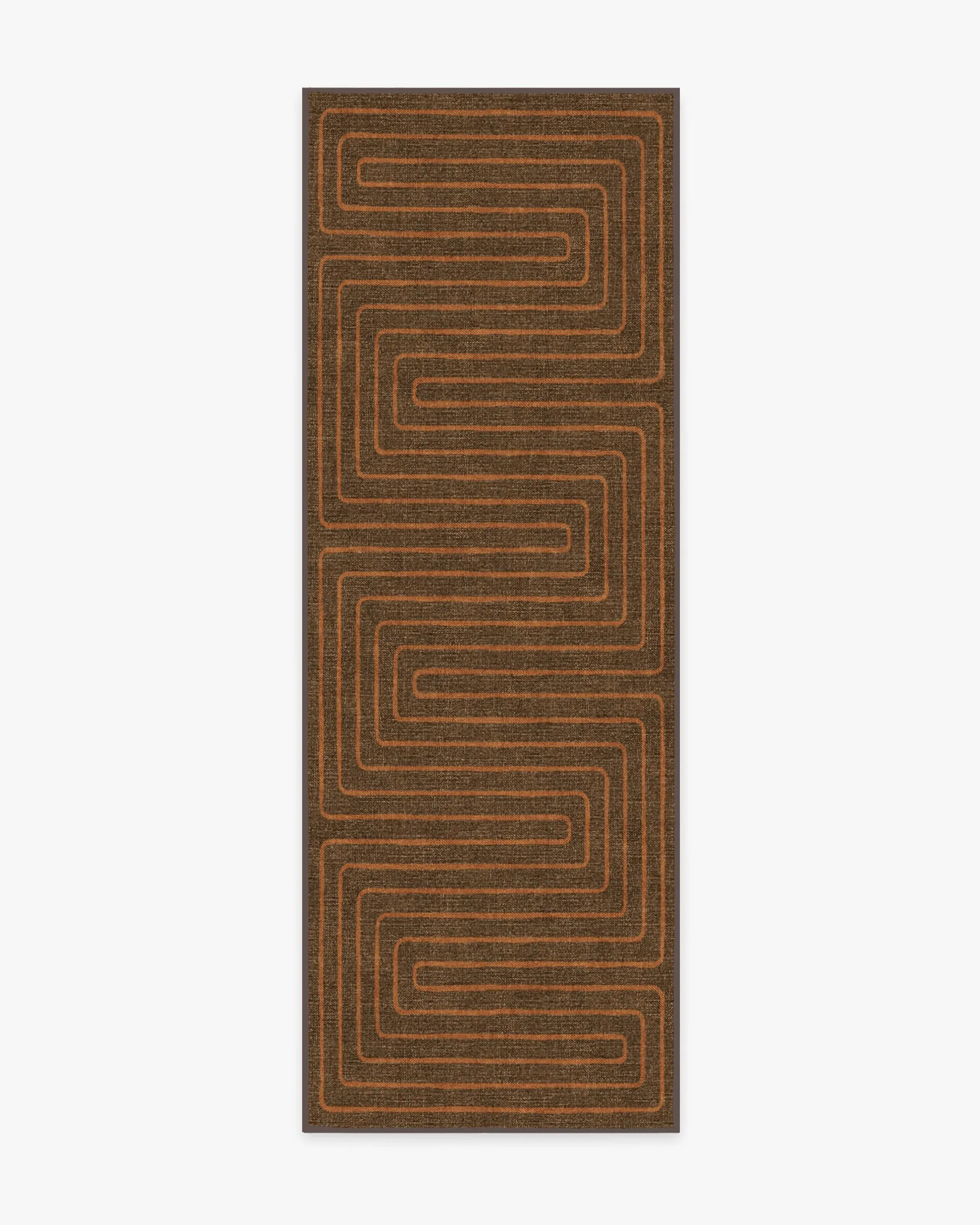 Runner Area Rug Machine Washable - Brown, Chenille