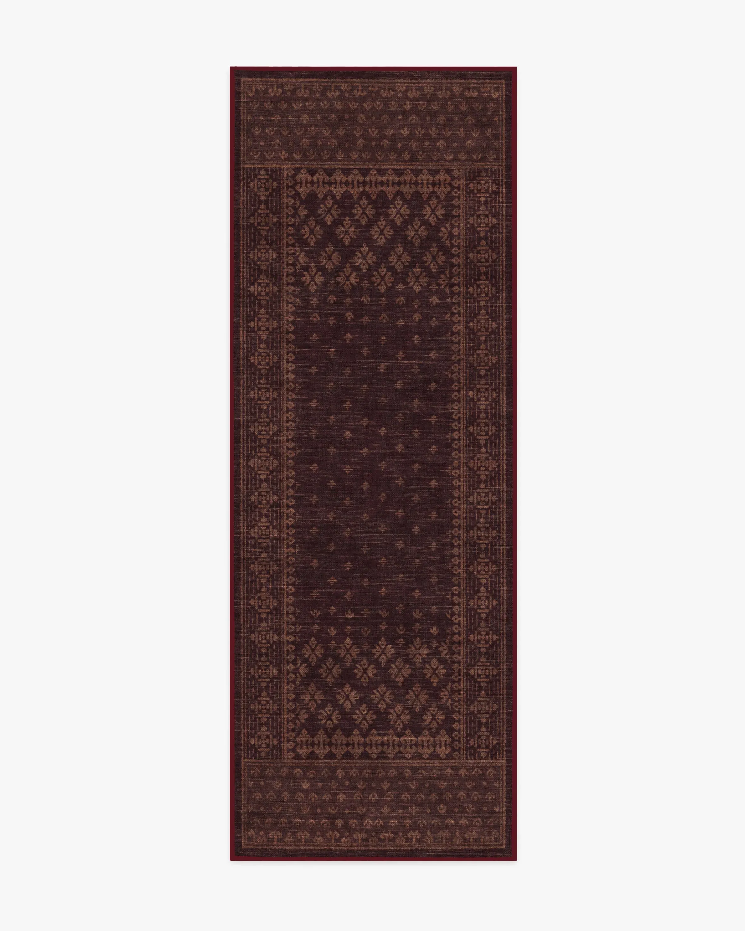 Runner Area Rug Machine Washable - Burgundy image