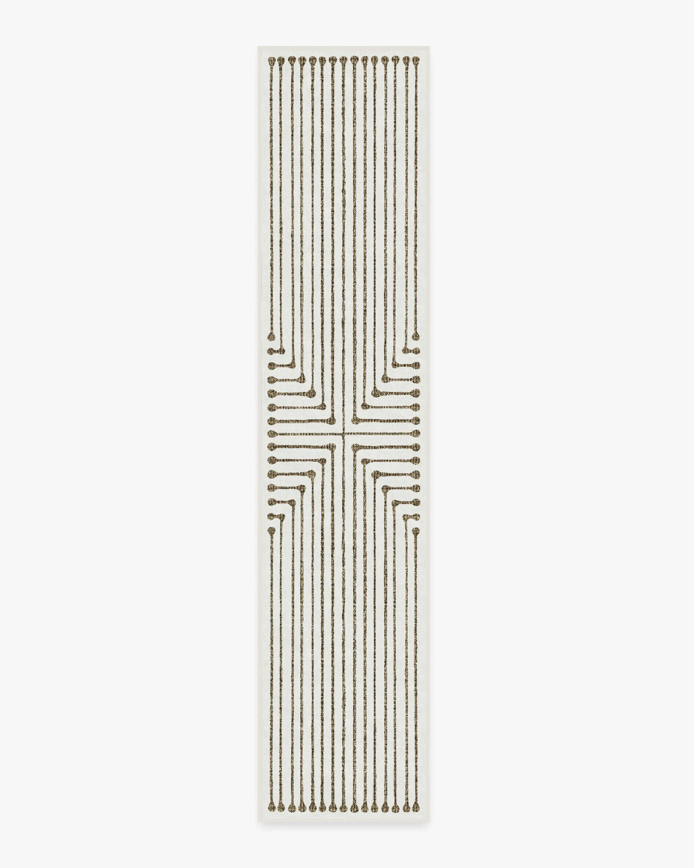 Runner Area Rug Machine Washable - Camel, Ivory