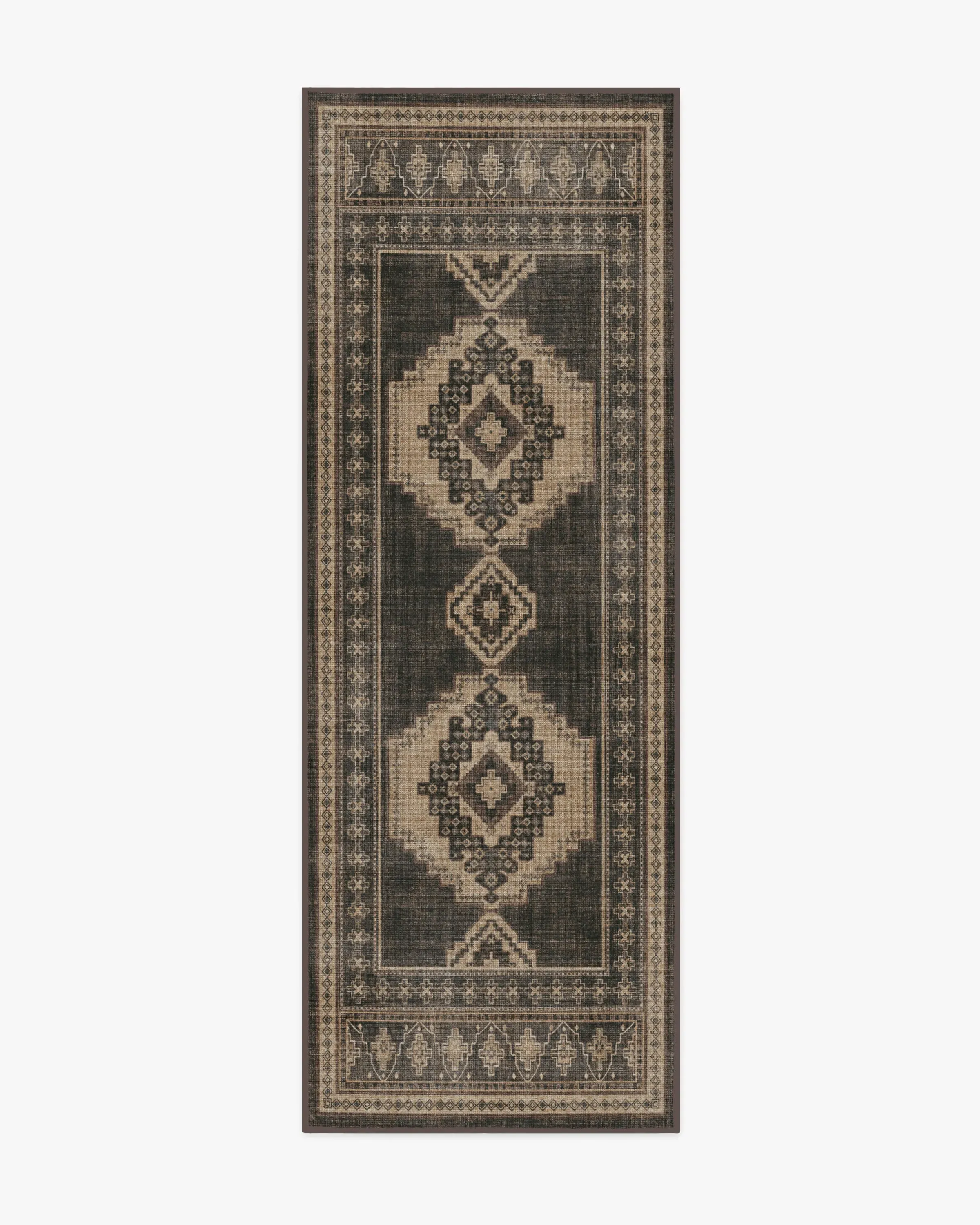 Runner Area Rug Machine Washable - Charcoal