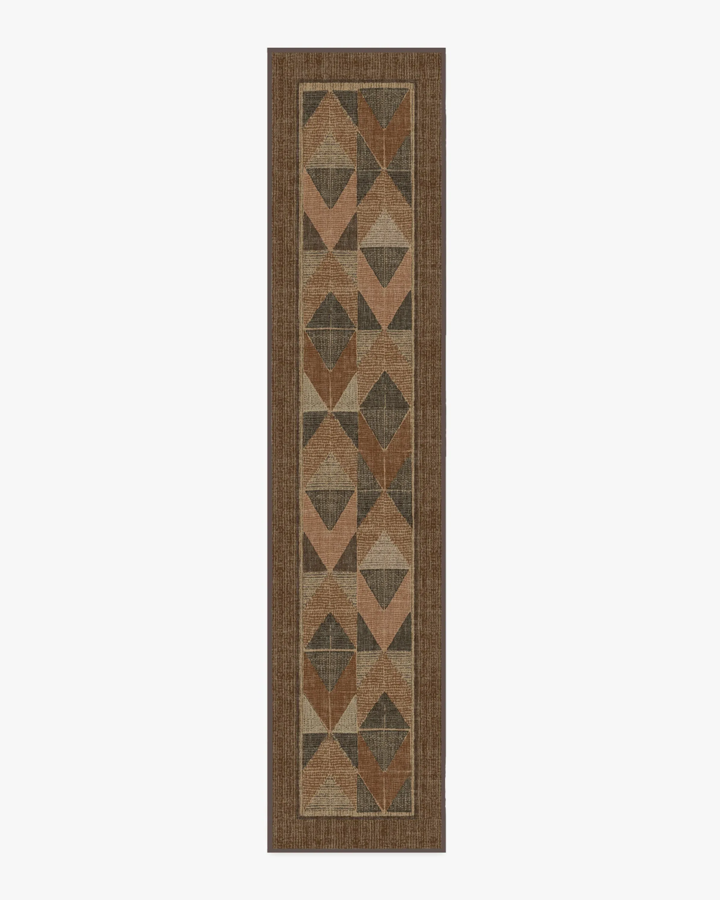 Runner Area Rug Machine Washable - Copper, Brown
