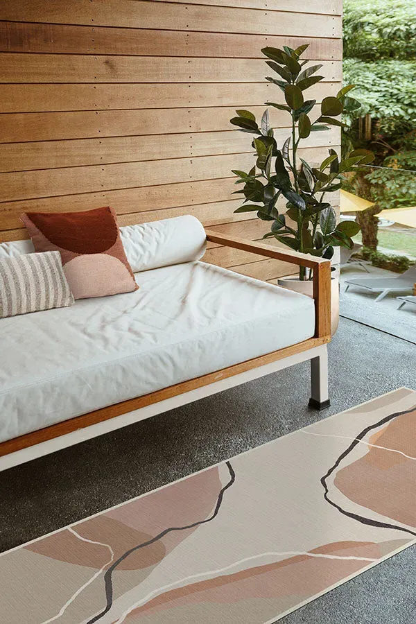Runner Area Rug Machine Washable - Copper Rose