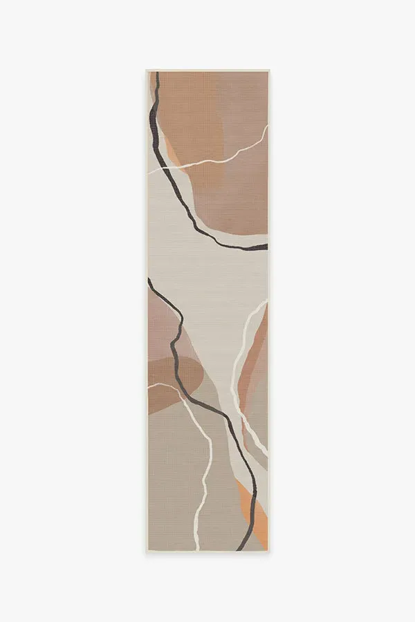 Runner Area Rug Machine Washable - Copper Rose
