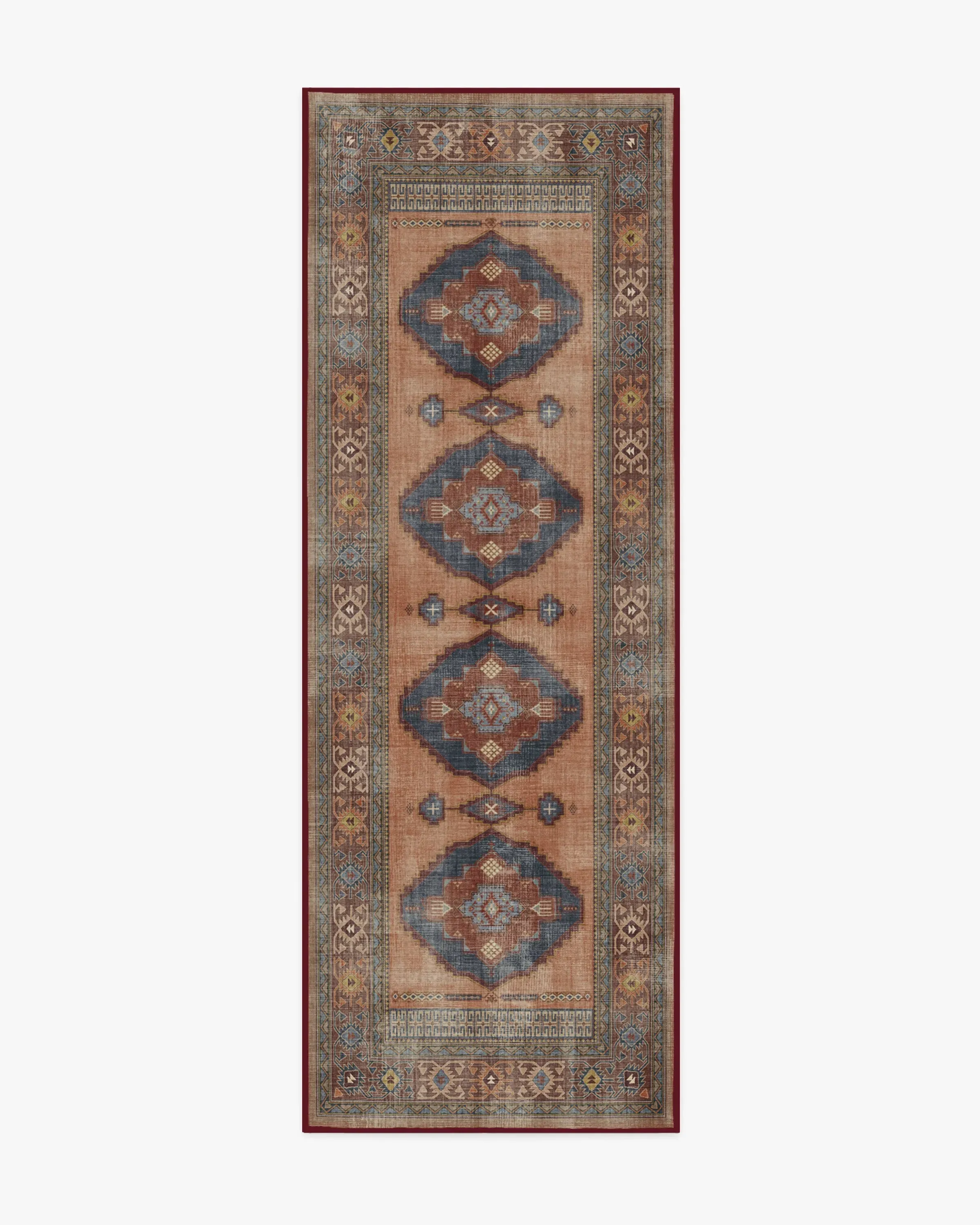 Runner Area Rug Machine Washable - Coral