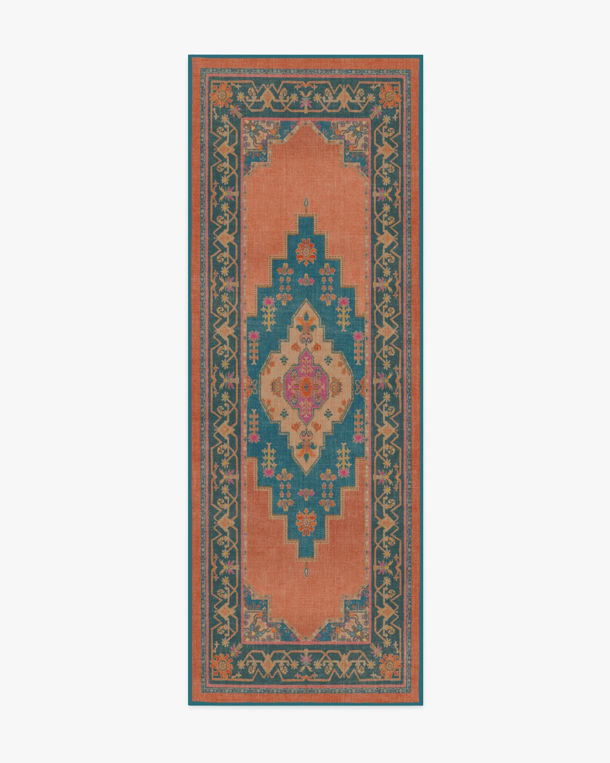 Runner Area Rug Machine Washable - Coral