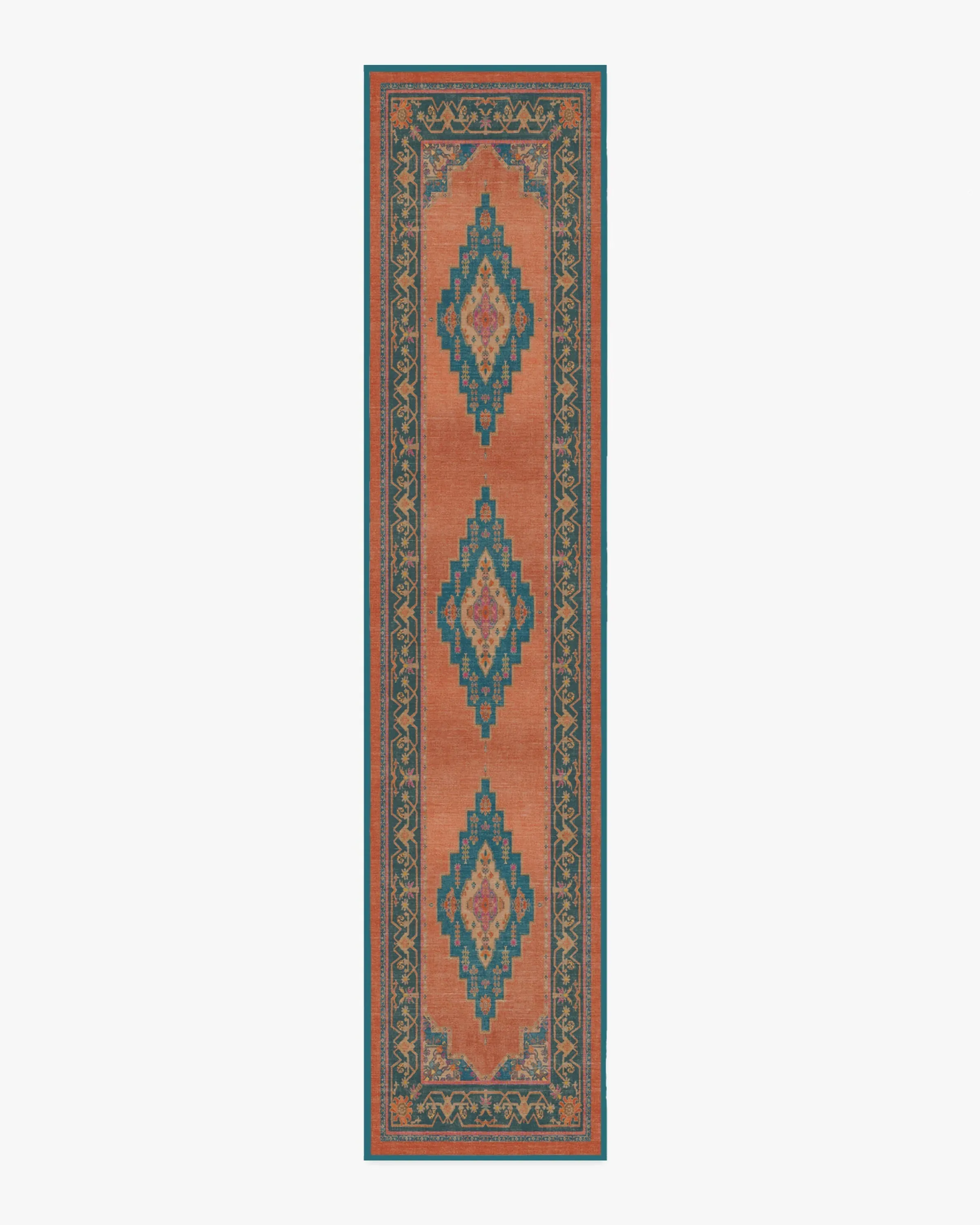 Runner Area Rug Machine Washable - Coral