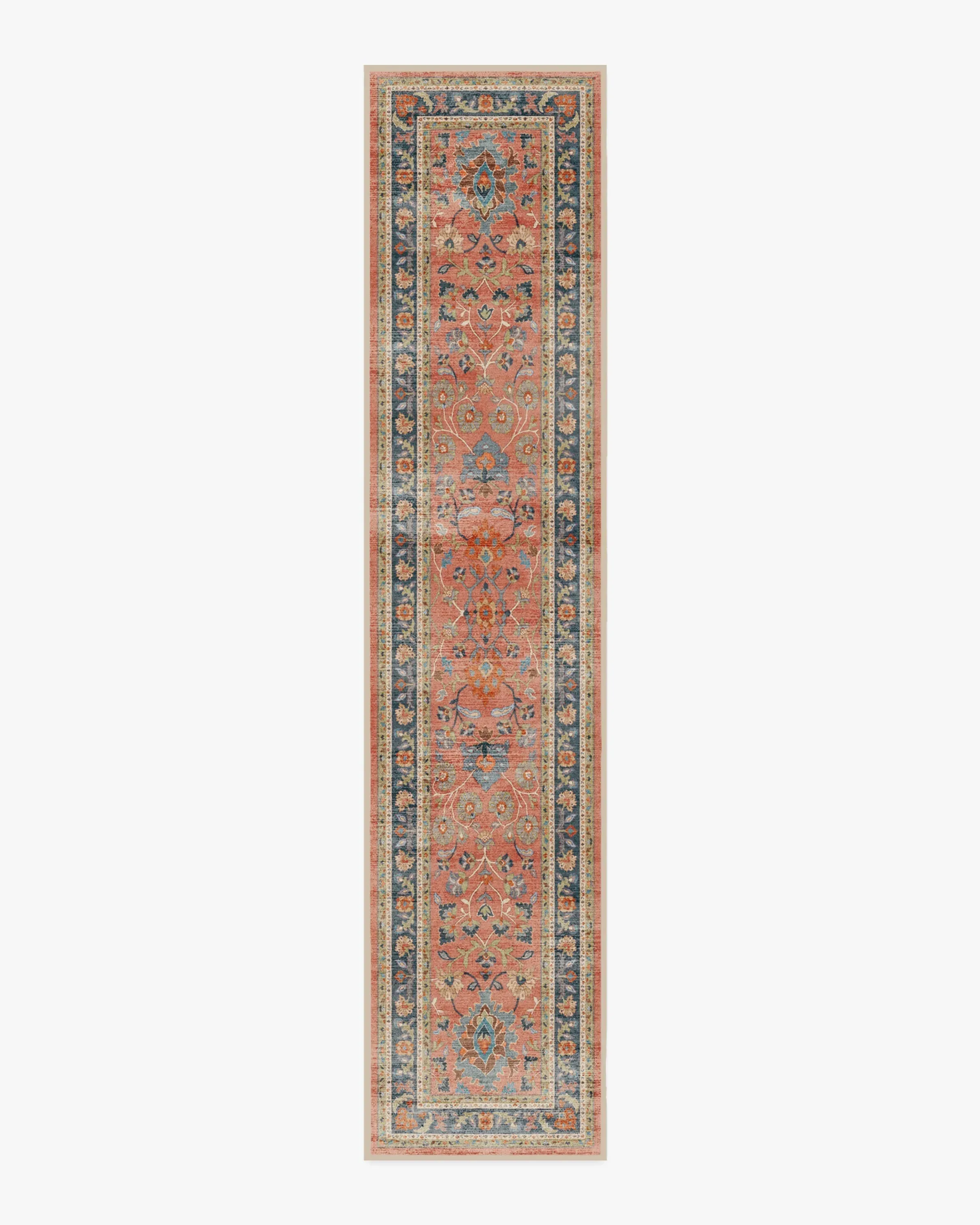 Runner Area Rug Machine Washable - Coral