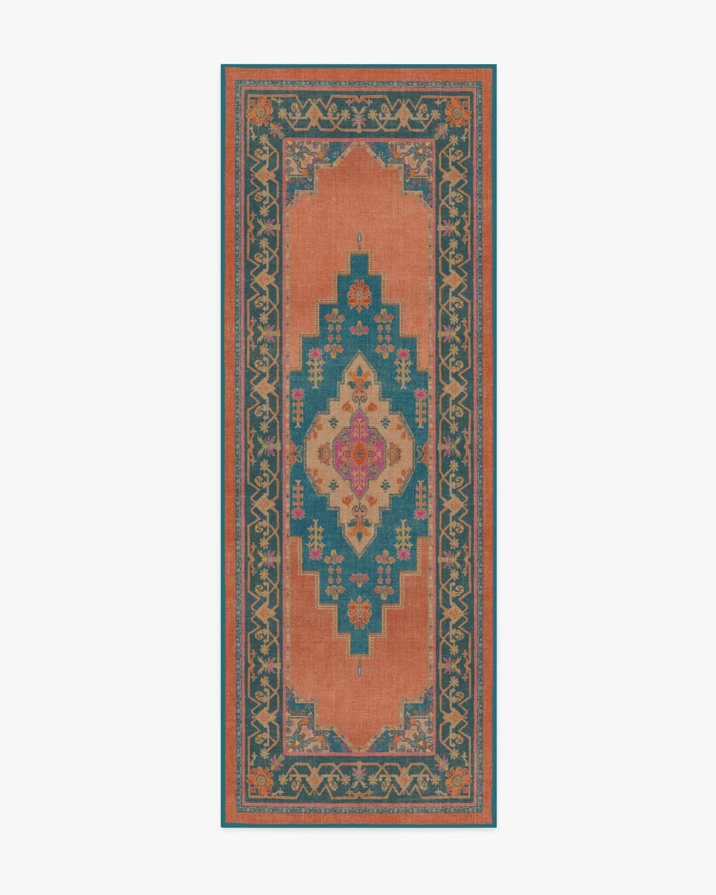 Runner Area Rug Machine Washable - Coral