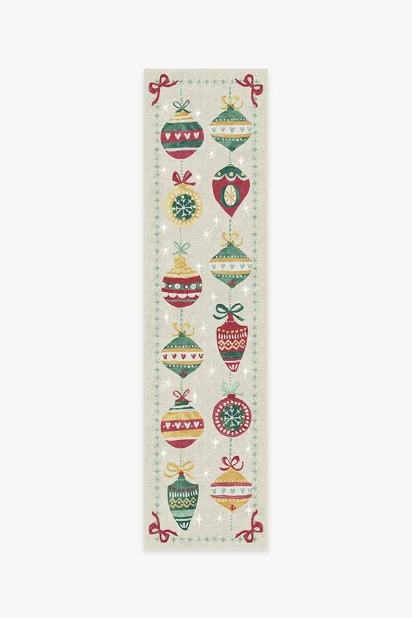 Runner Area Rug Machine Washable - Cream, Chenille