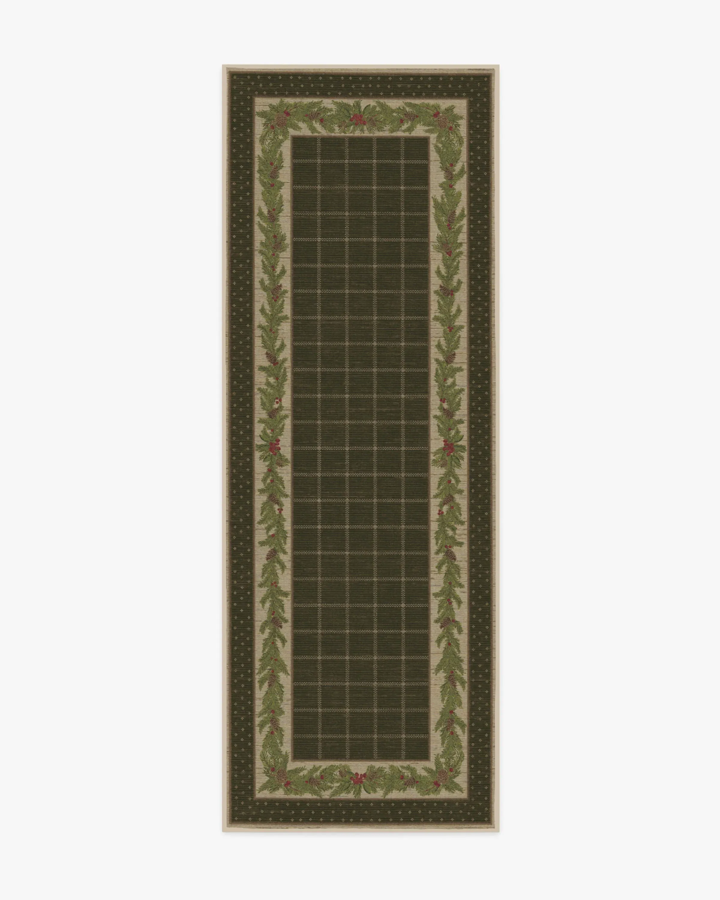 Runner Area Rug Machine Washable - Dark Olive