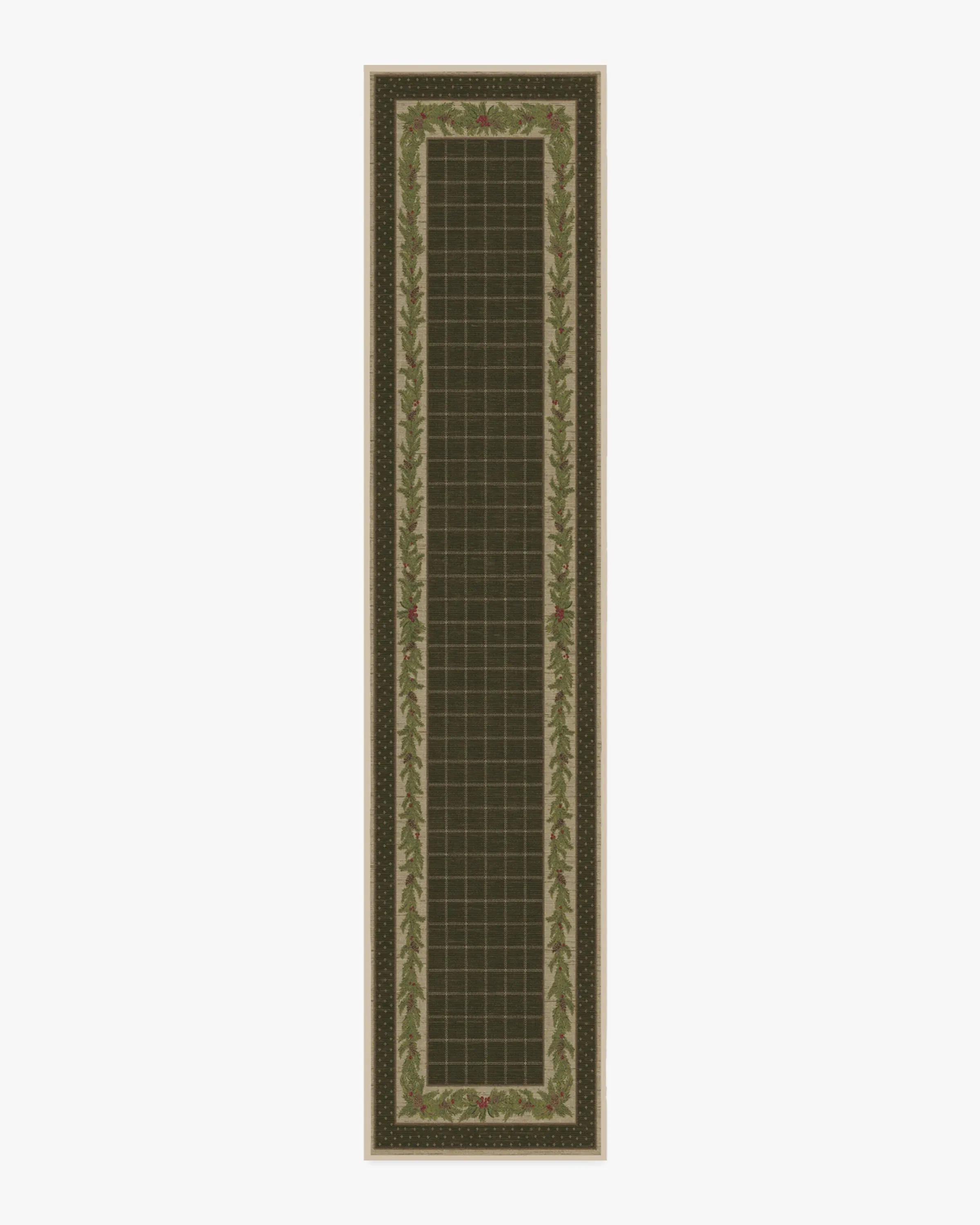 Runner Area Rug Machine Washable - Dark Olive