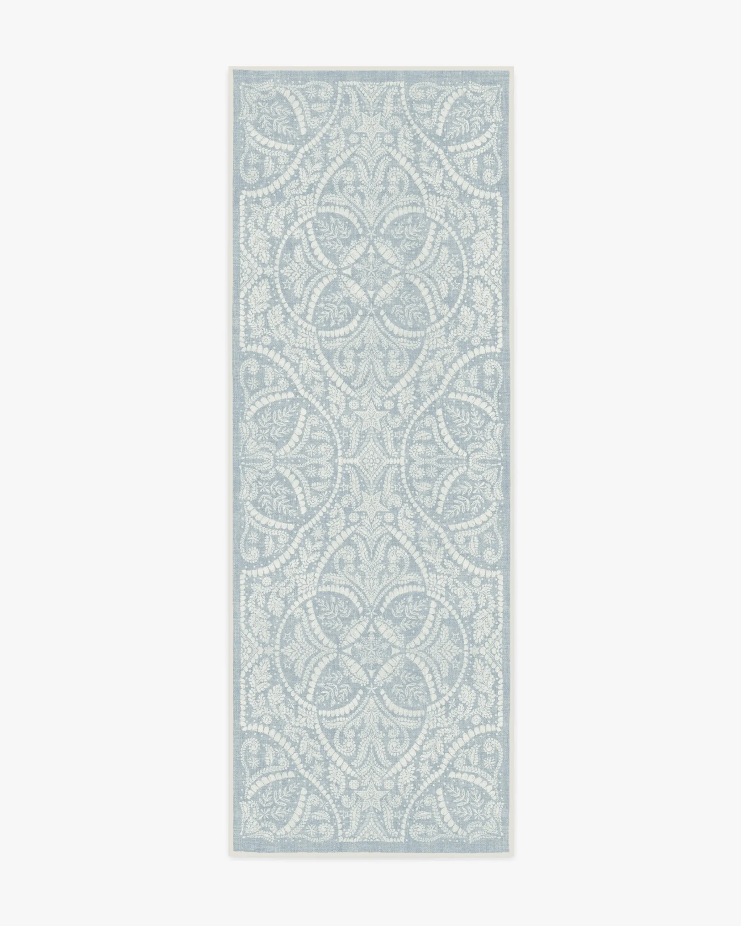 Runner Area Rug Machine Washable - Dusty Blue