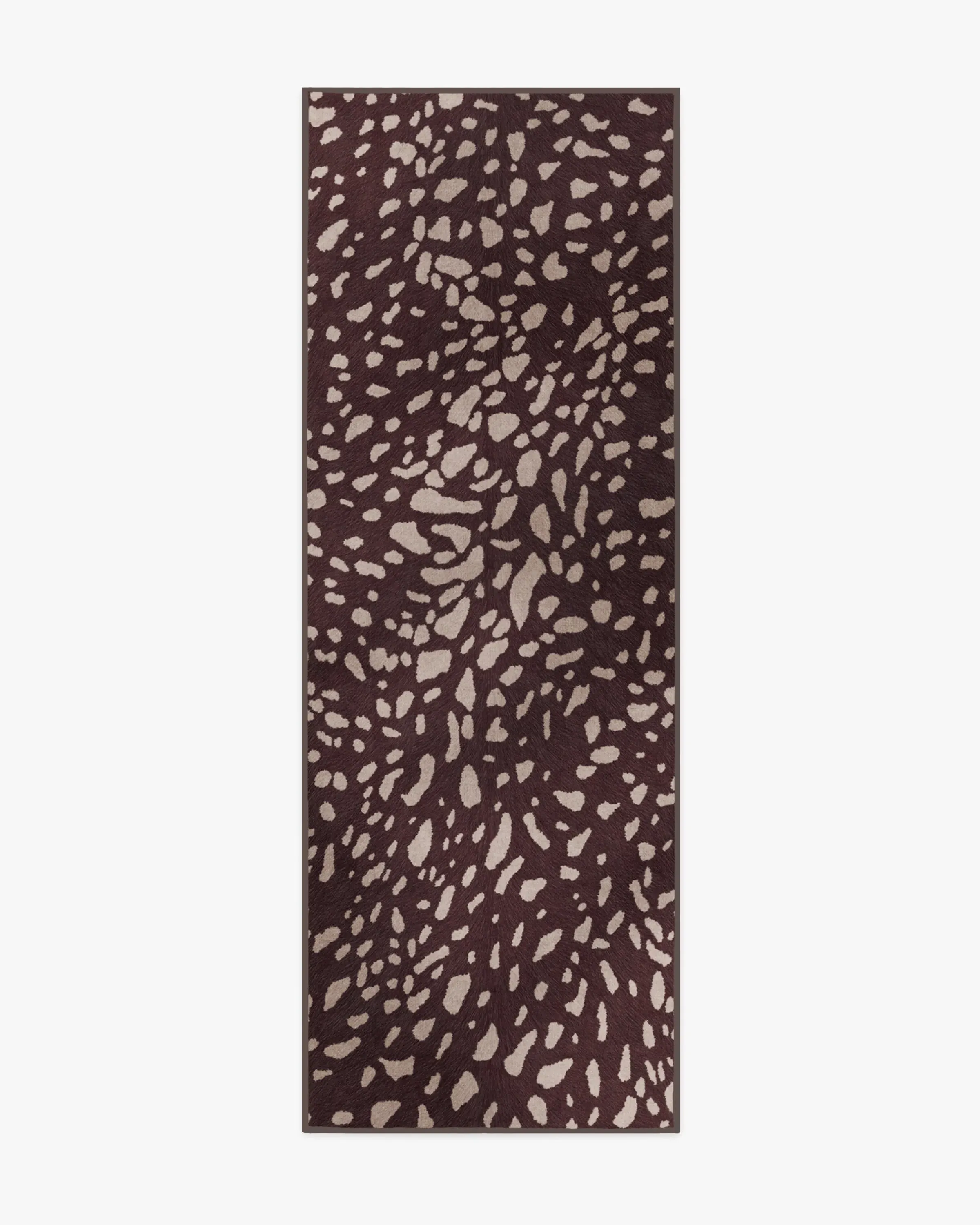 Runner Area Rug Machine Washable - Fawn Burgundy image