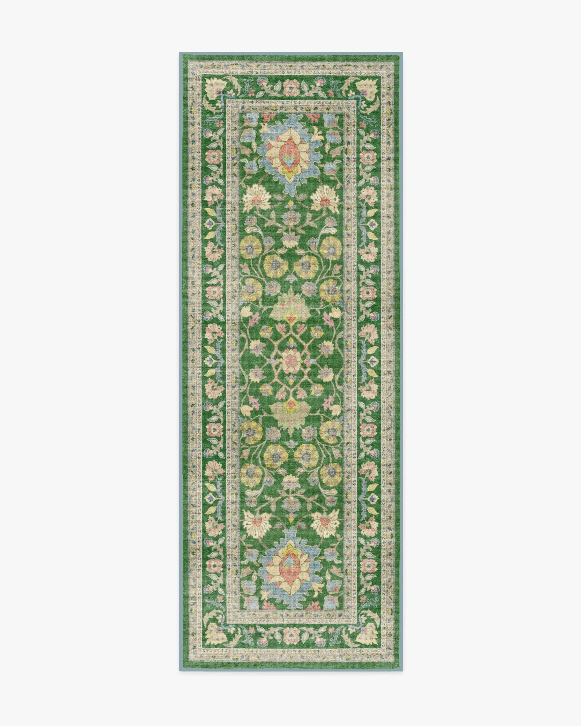 Runner Area Rug Machine Washable - Green