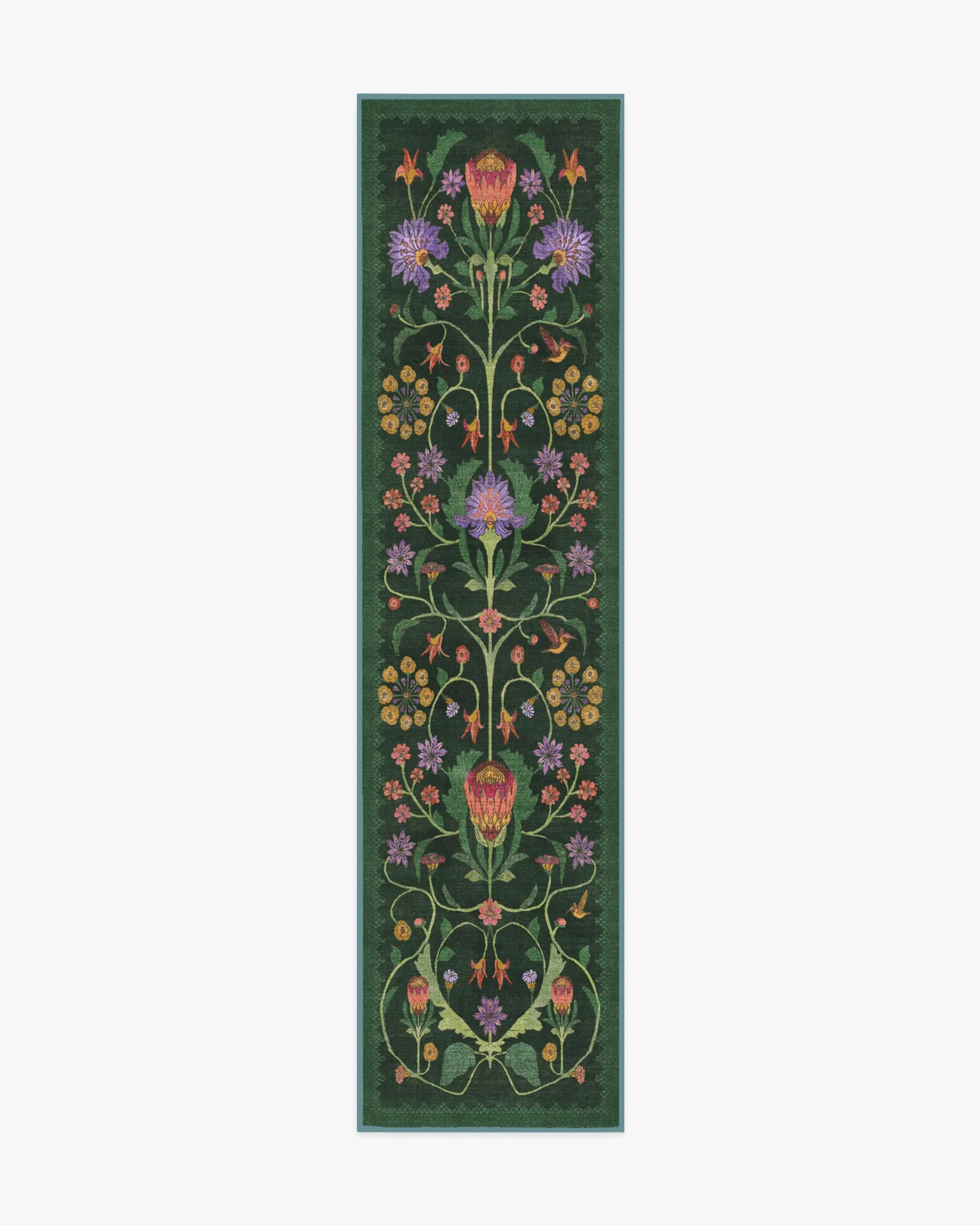 Runner Area Rug Machine Washable - Green