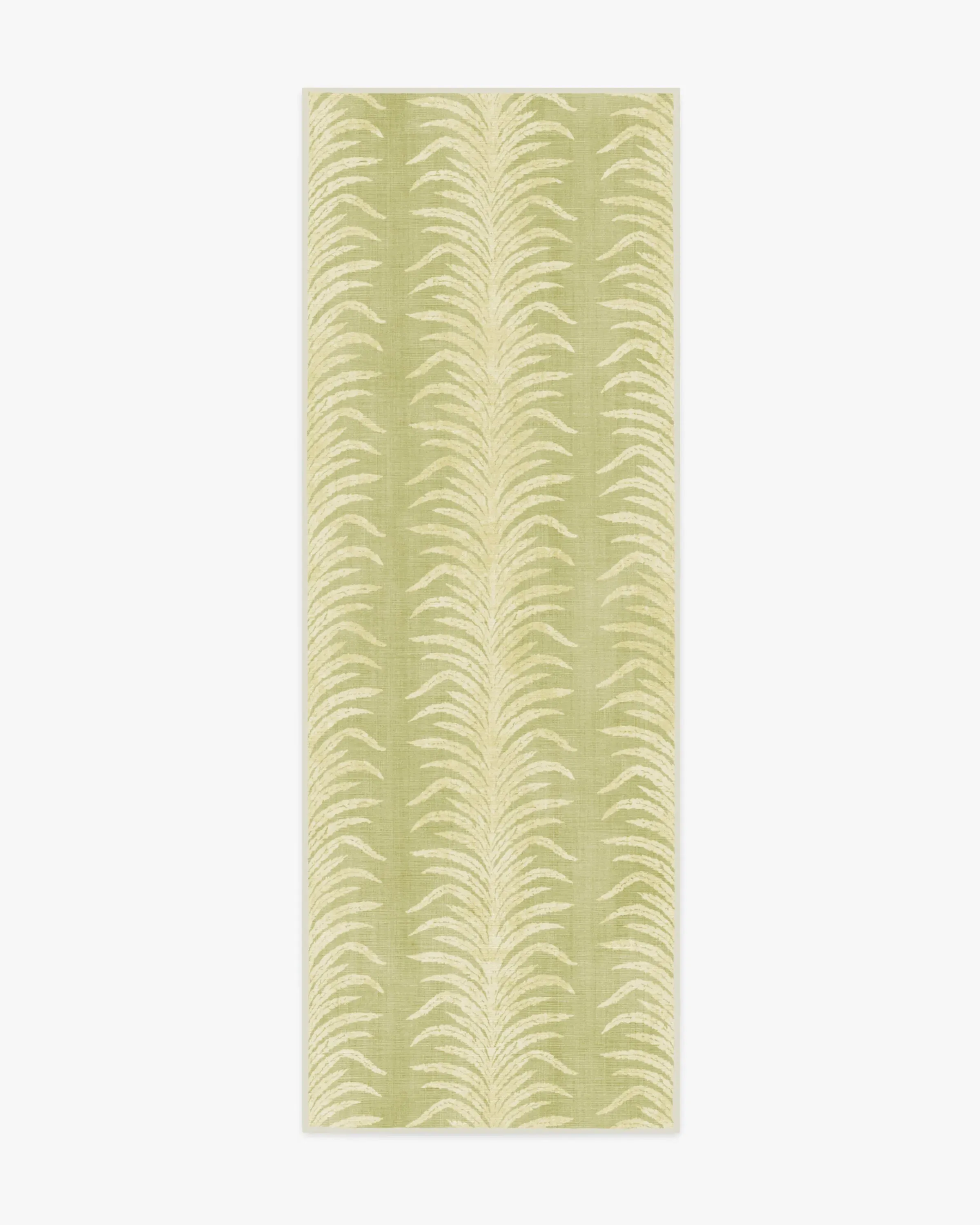 Runner Area Rug Machine Washable - Green, Flatwoven