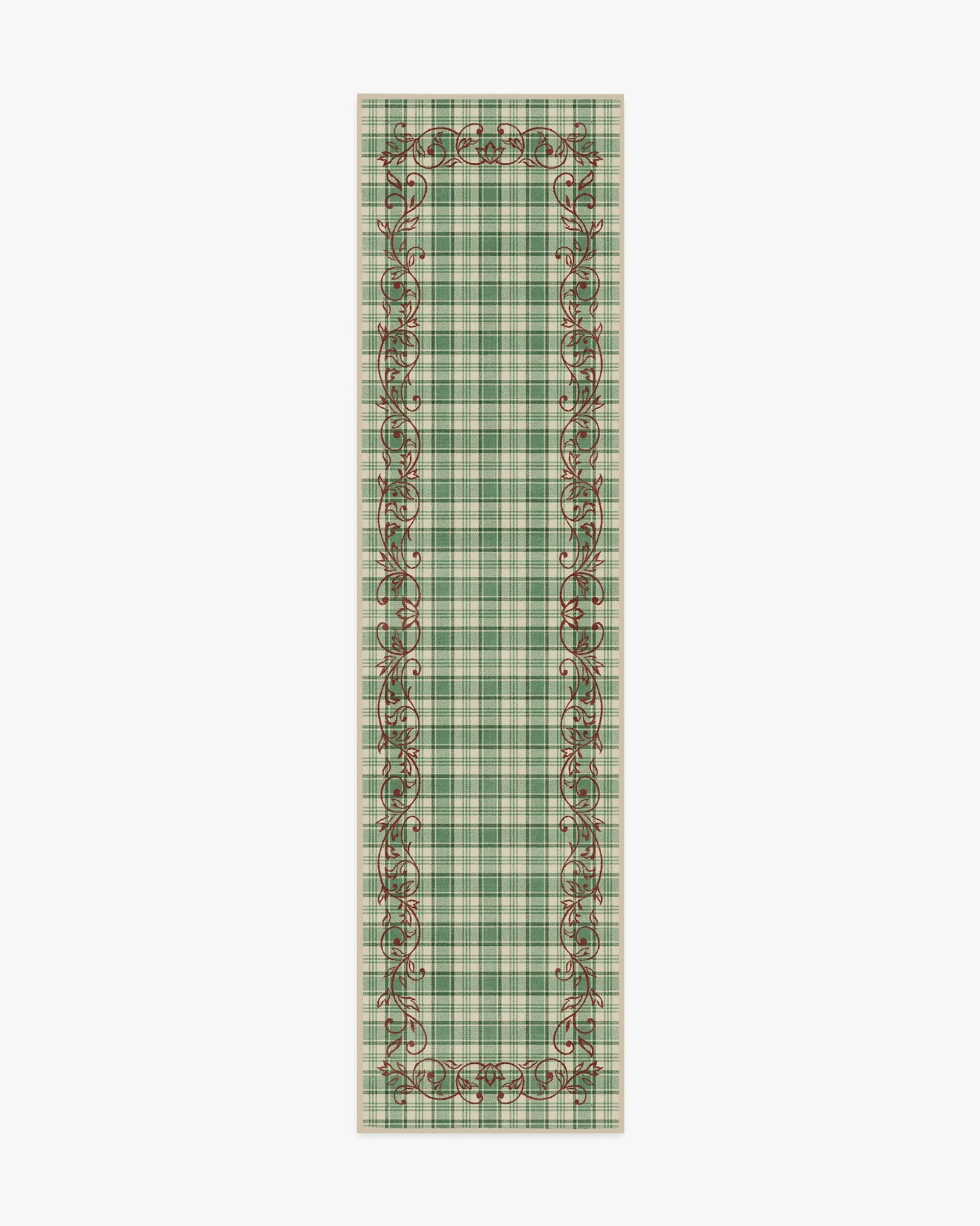 Runner Area Rug Machine Washable - Green, Red