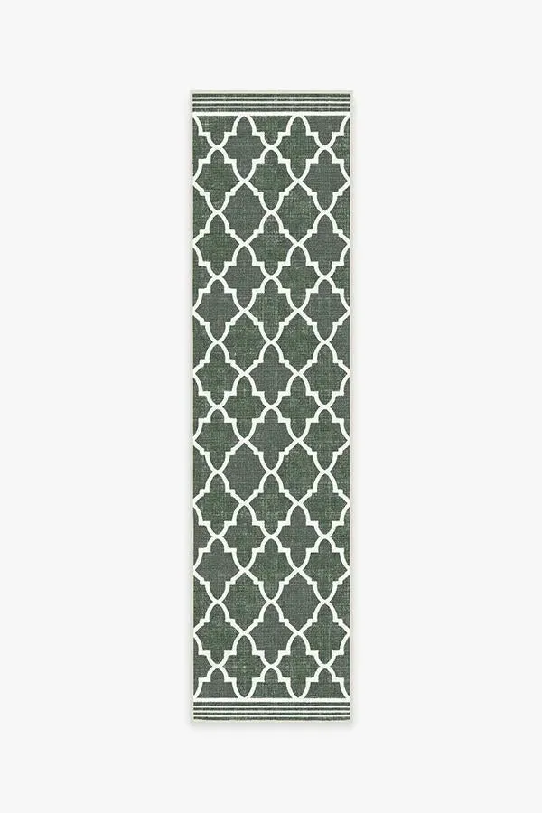 Runner Area Rug Machine Washable - Green