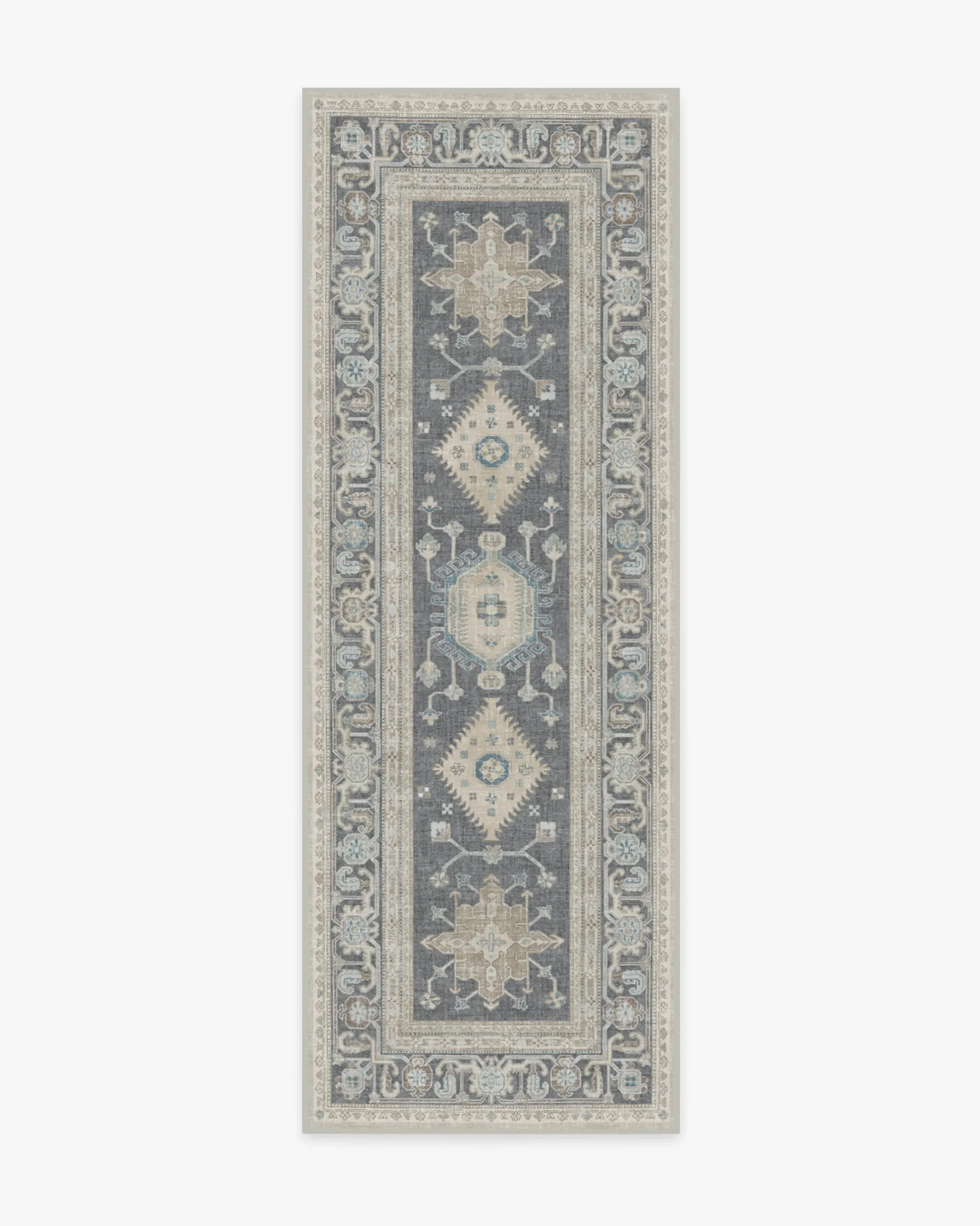 Runner Area Rug Machine Washable - Grey