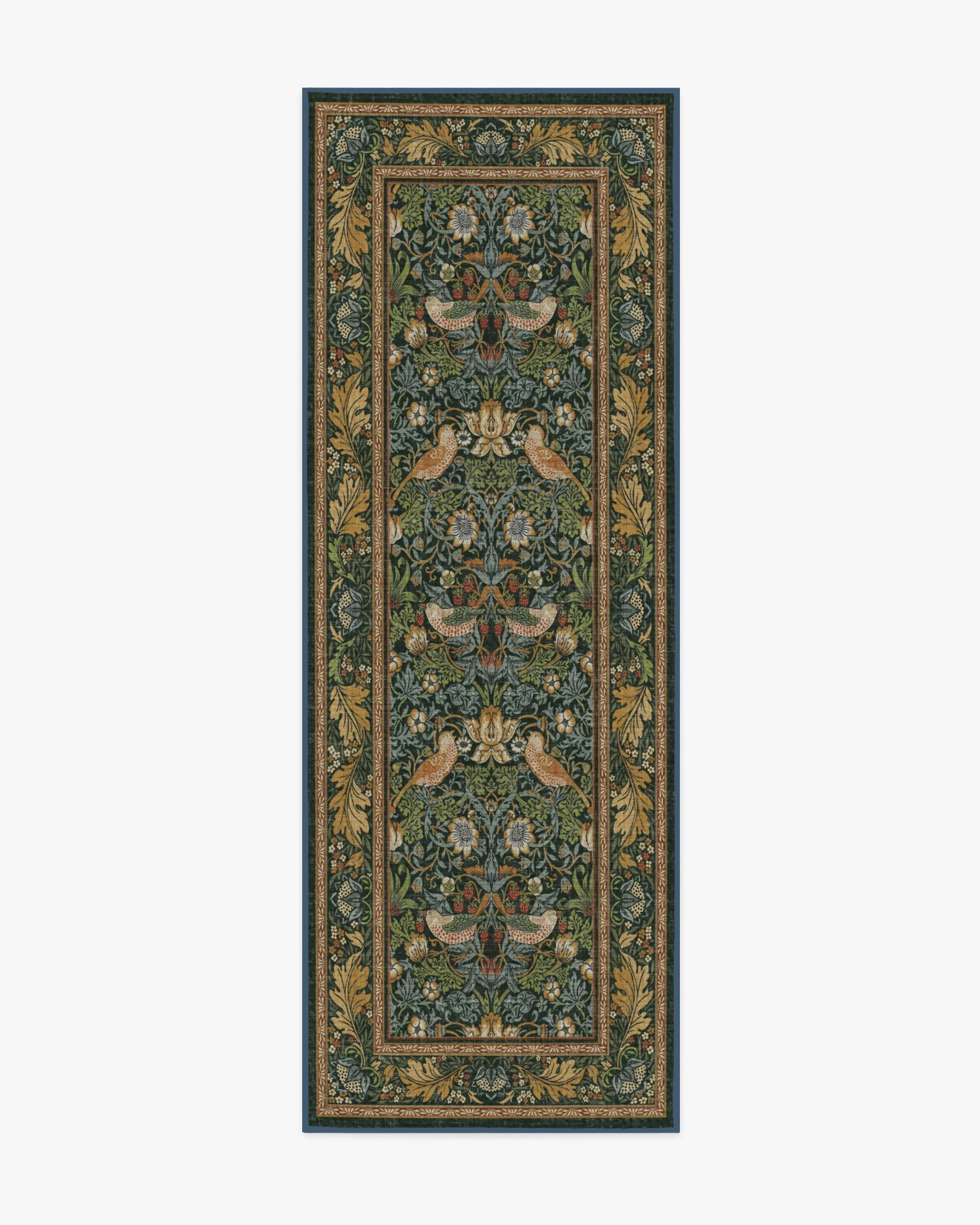 Runner Area Rug Machine Washable - Indigo