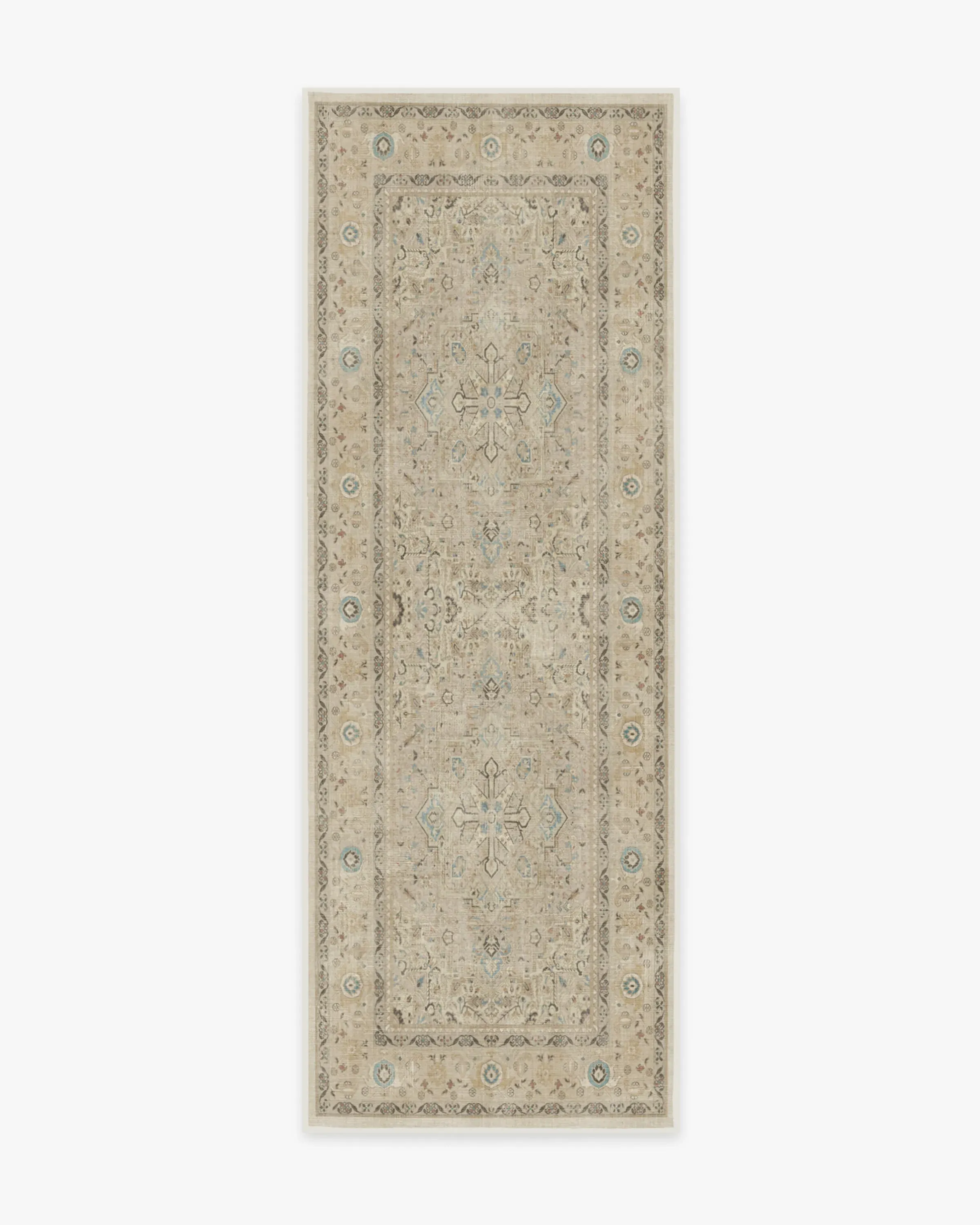Runner Area Rug Machine Washable - Ivory