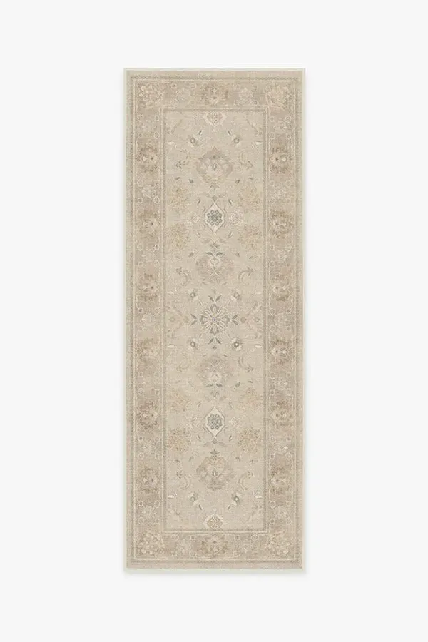 Runner Area Rug Machine Washable - Ivory, Chenille