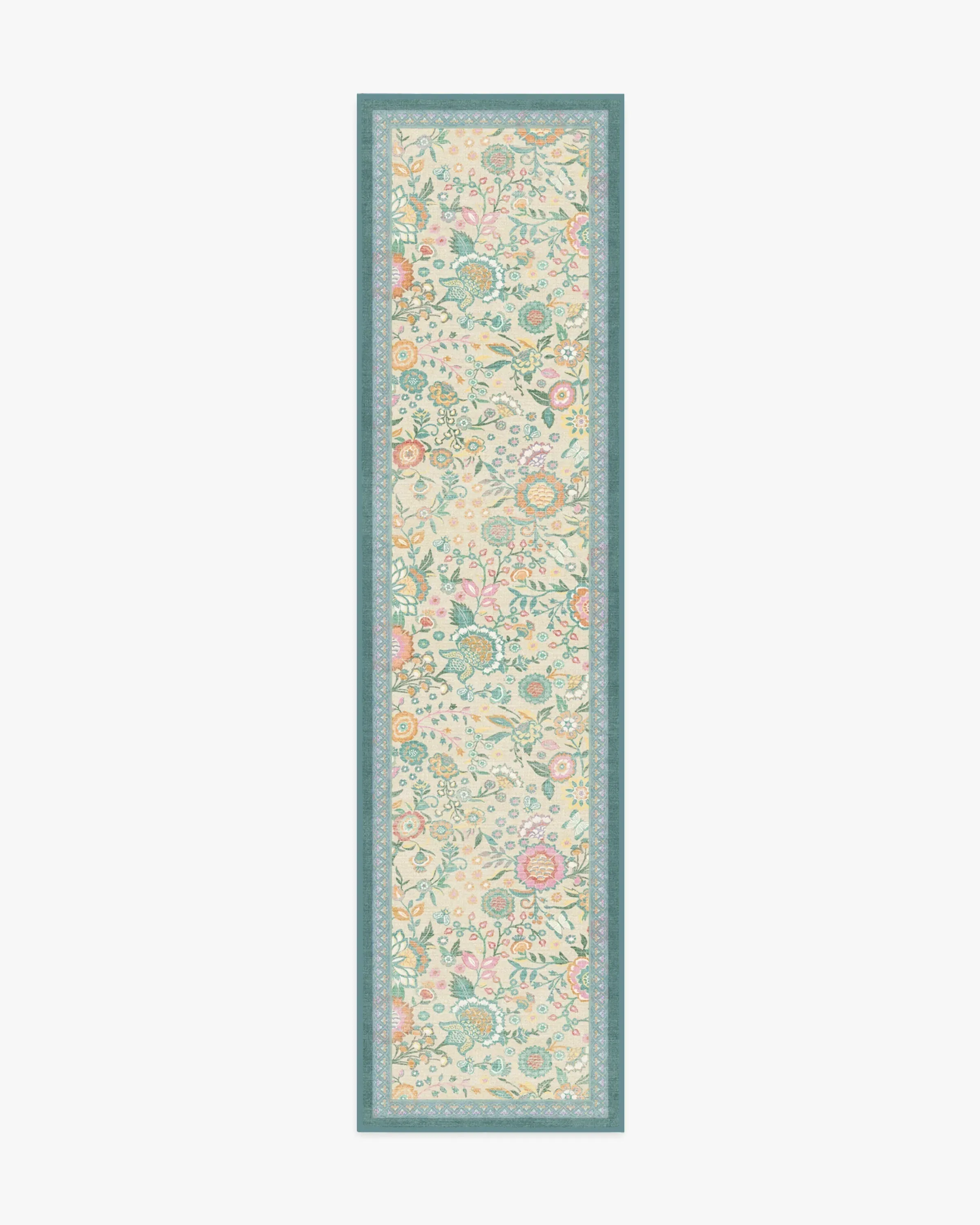 Runner Area Rug Machine Washable - Ivory, Jade