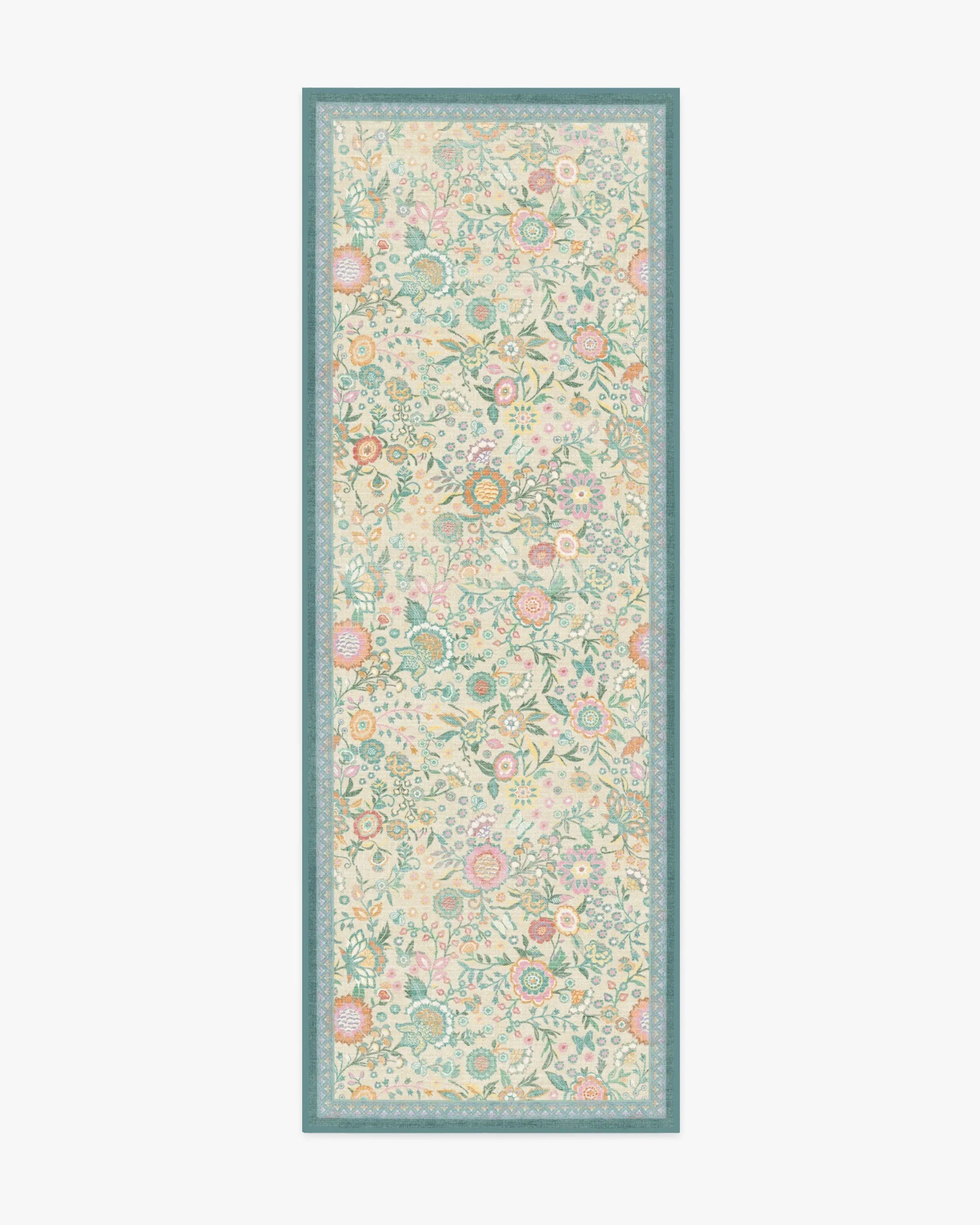Runner Area Rug Machine Washable - Ivory, Jade