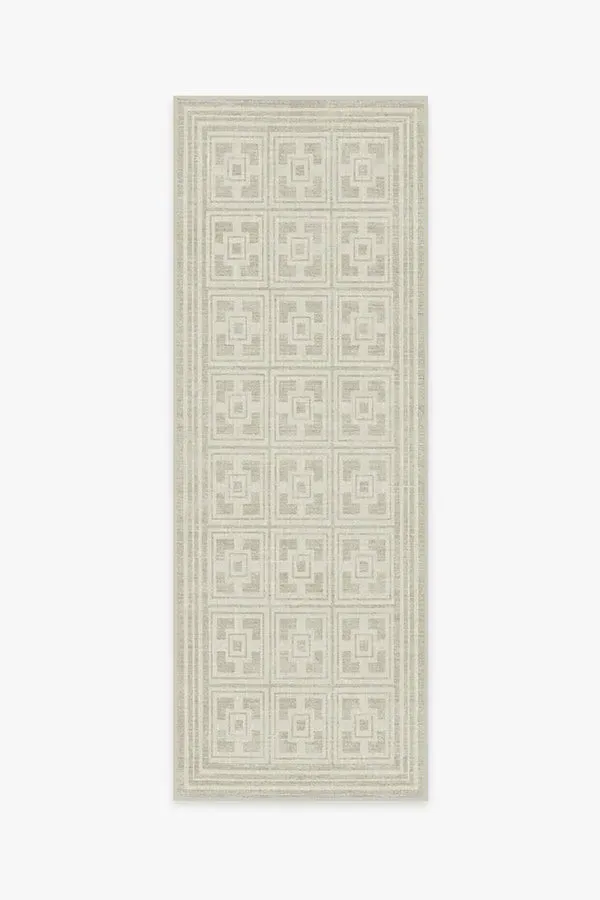 Runner Area Rug Machine Washable - Ivory Stone