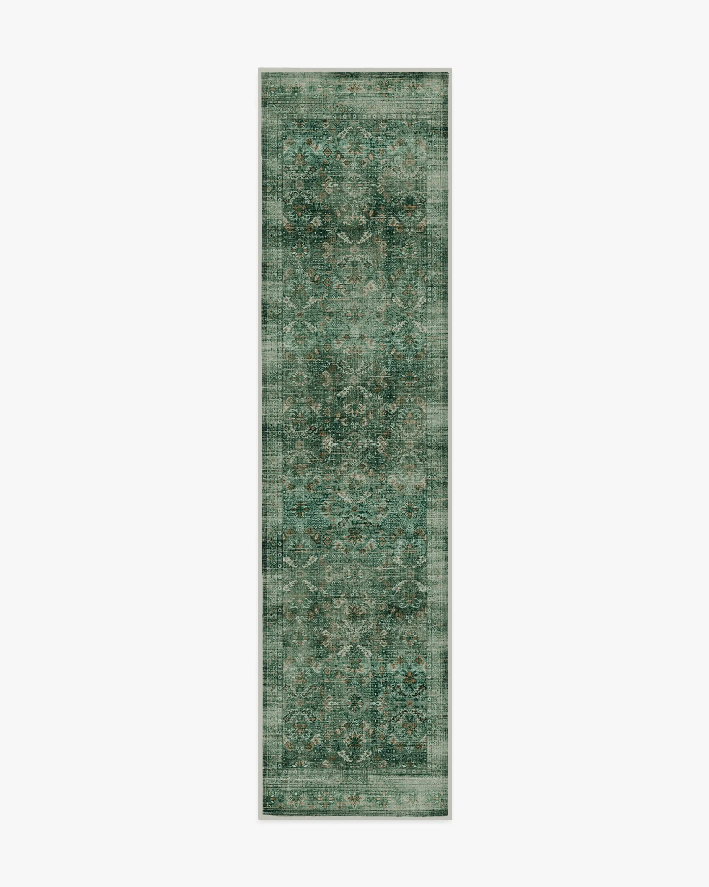 Runner Area Rug Machine Washable - Jade Green