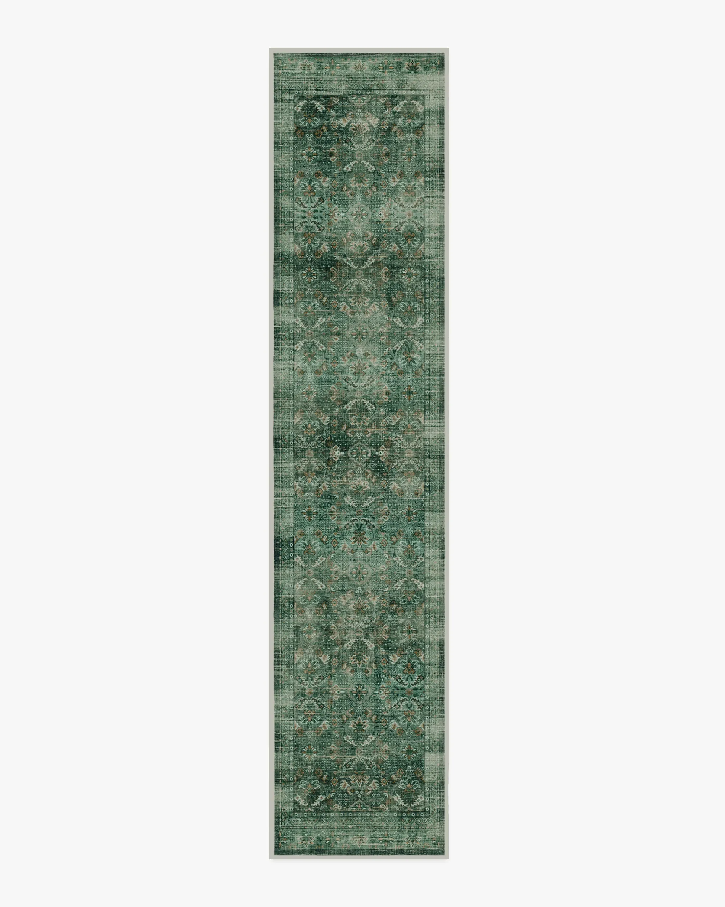 Runner Area Rug Machine Washable - Jade Green