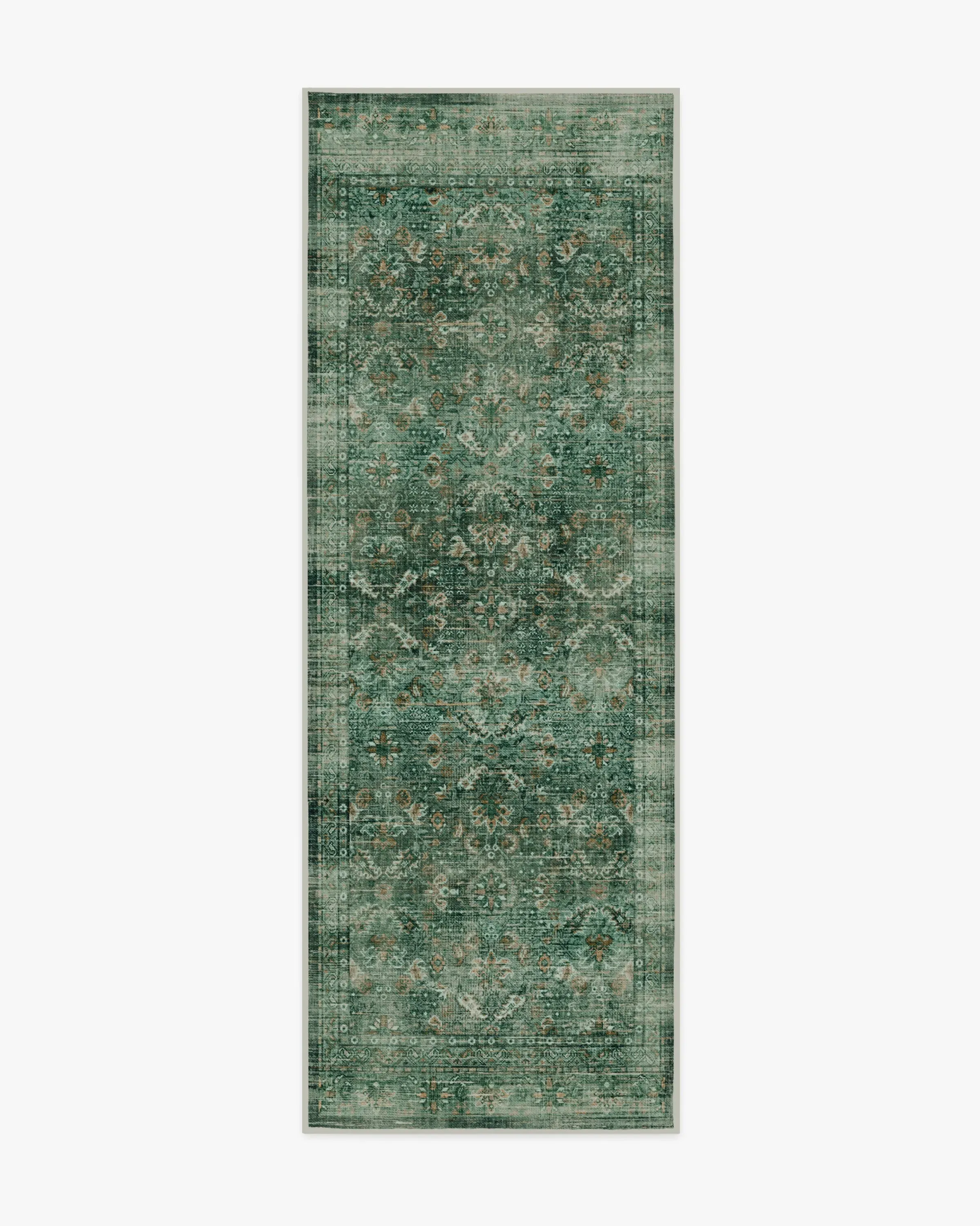 Runner Area Rug Machine Washable - Jade Green