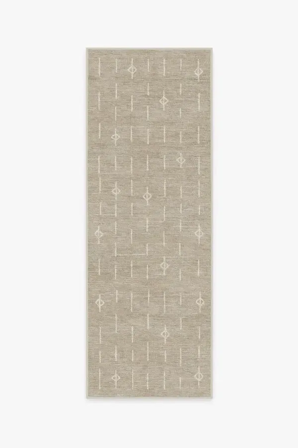 Runner Area Rug Machine Washable - Light Stone